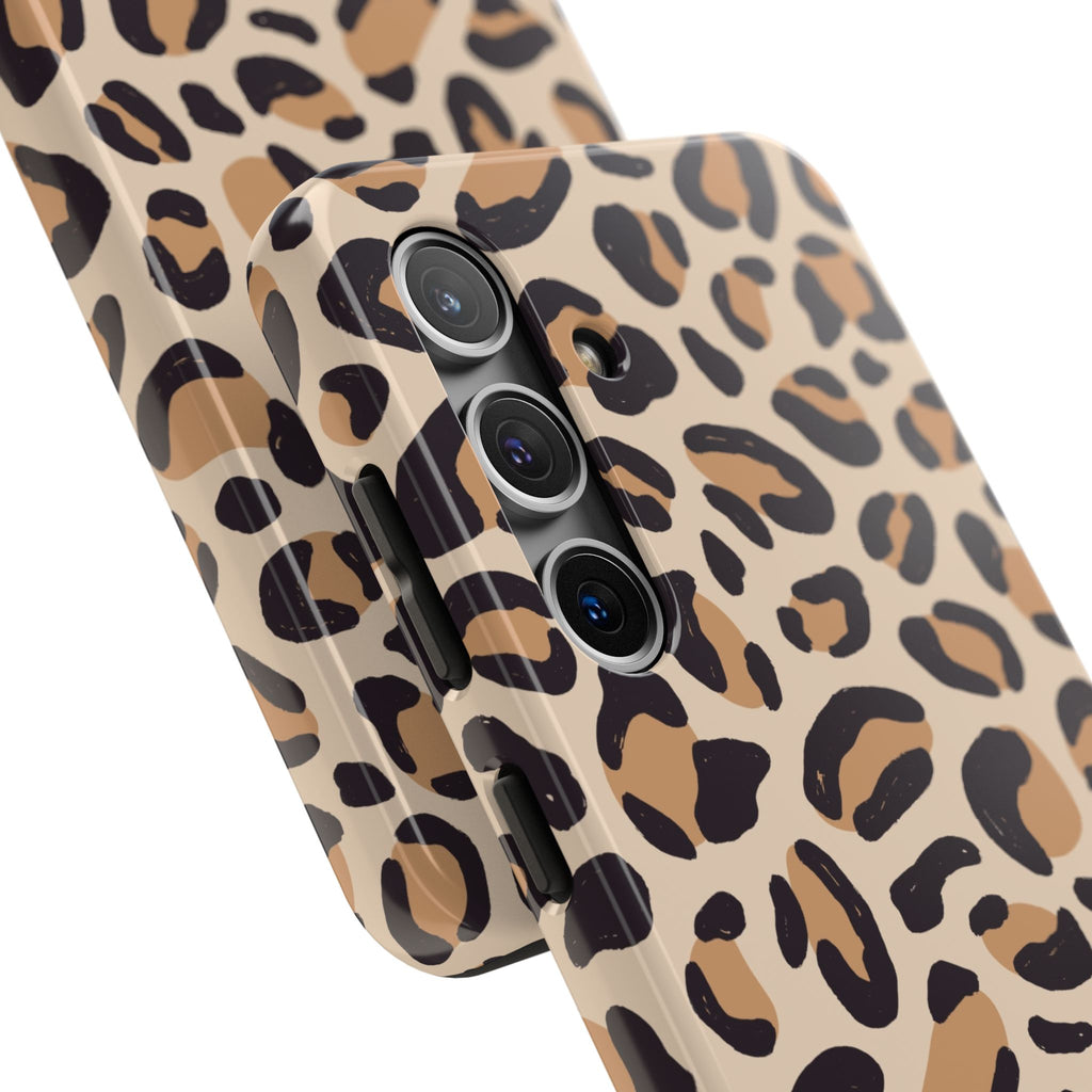Leopard Print Tough Phone Case — Durable Slim Protective iPhone Cover