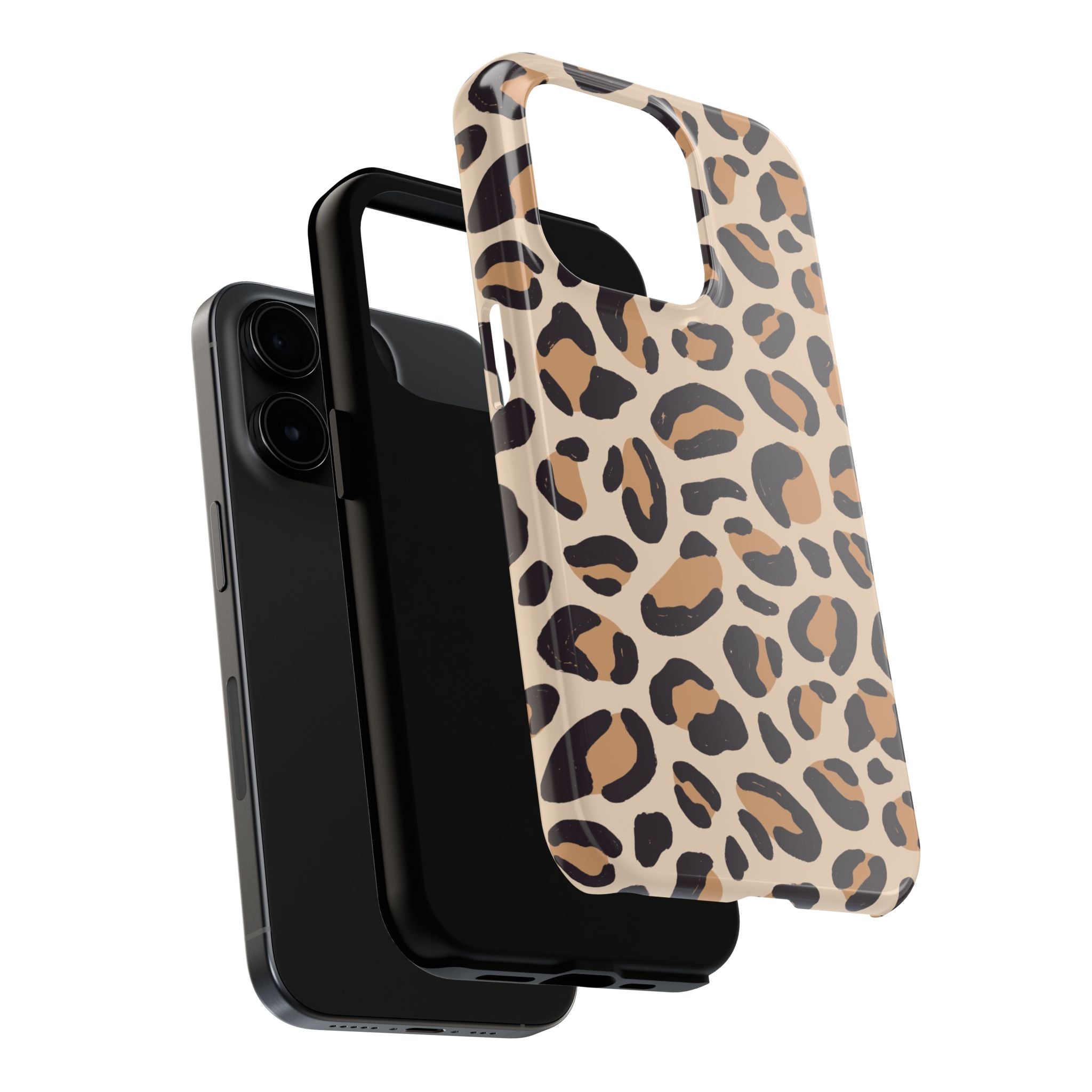 Leopard Print Tough Phone Case — Durable Slim Protective iPhone Cover