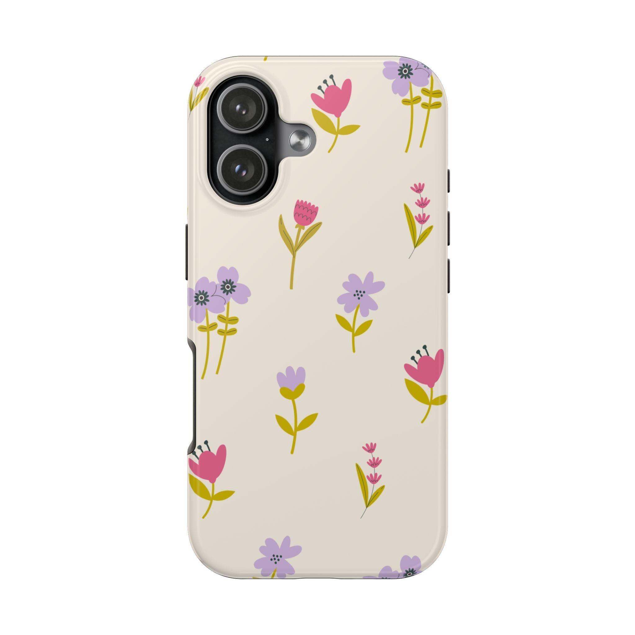 Floral Ditsy Tough Phone Case — Pastel Wildflower Protective Cover