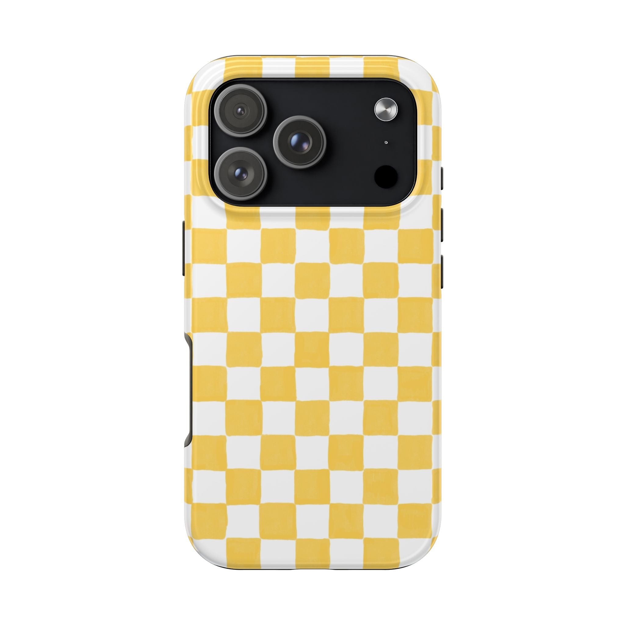 Yellow Checkerboard Tough Phone Case