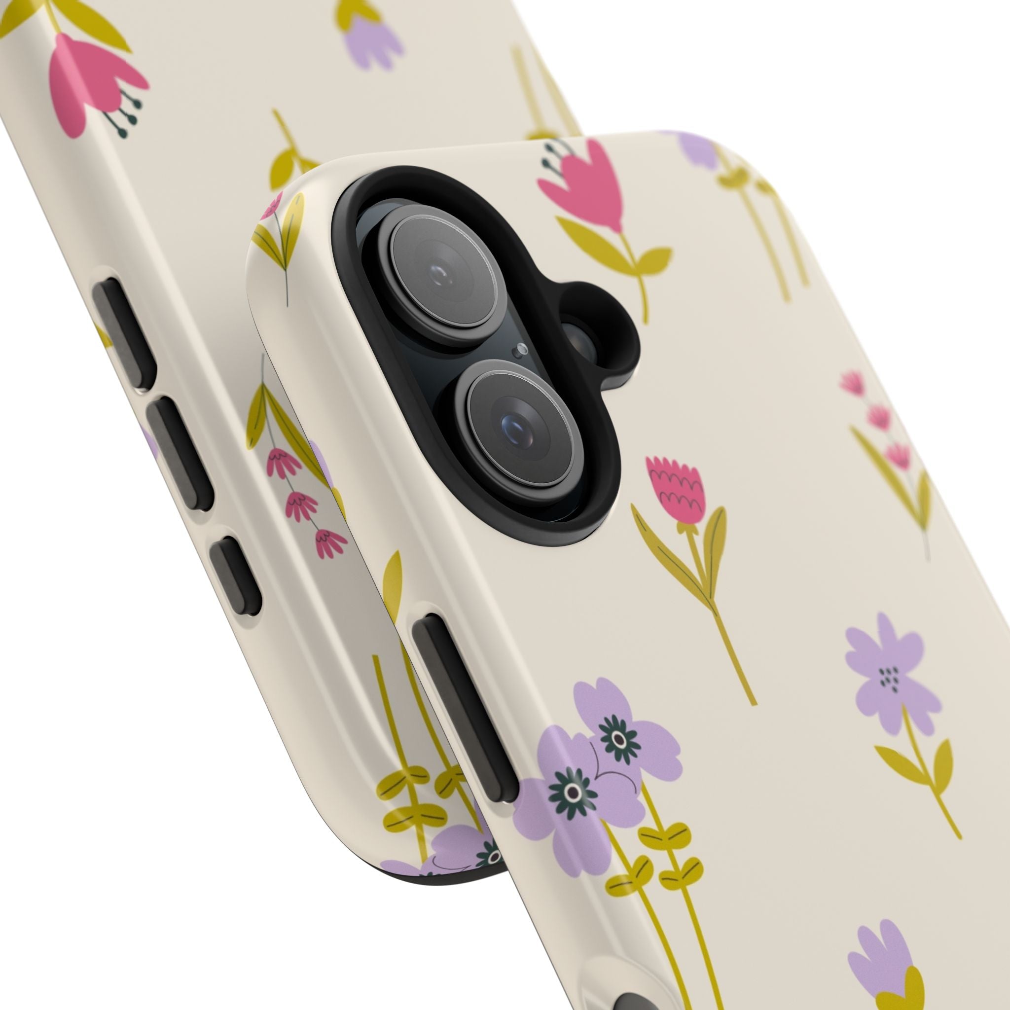 Floral Ditsy Tough Phone Case — Pastel Wildflower Protective Cover