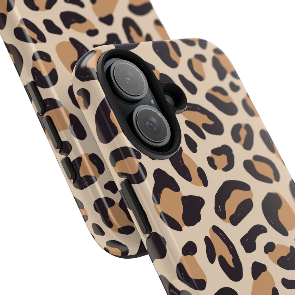 Leopard Print Tough Phone Case — Durable Slim Protective iPhone Cover
