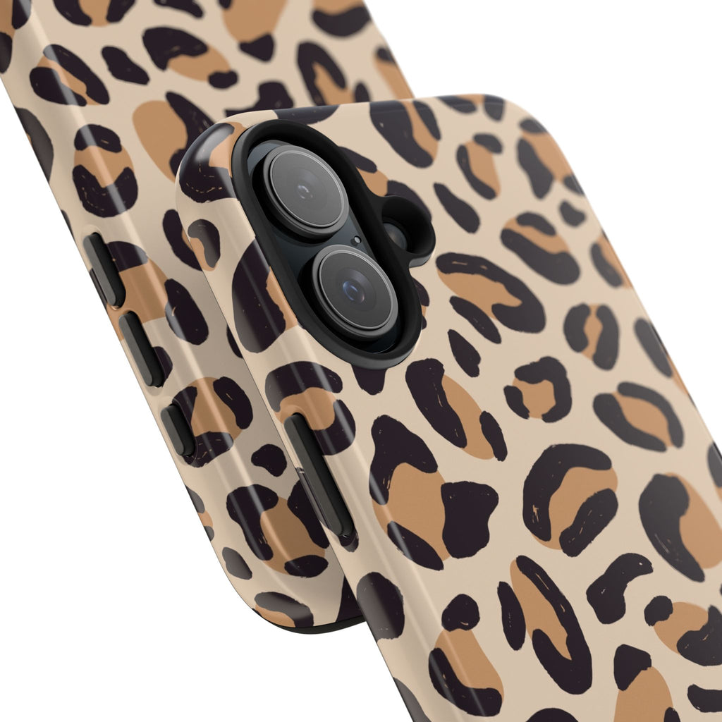 Leopard Print Tough Phone Case — Durable Slim Protective iPhone Cover