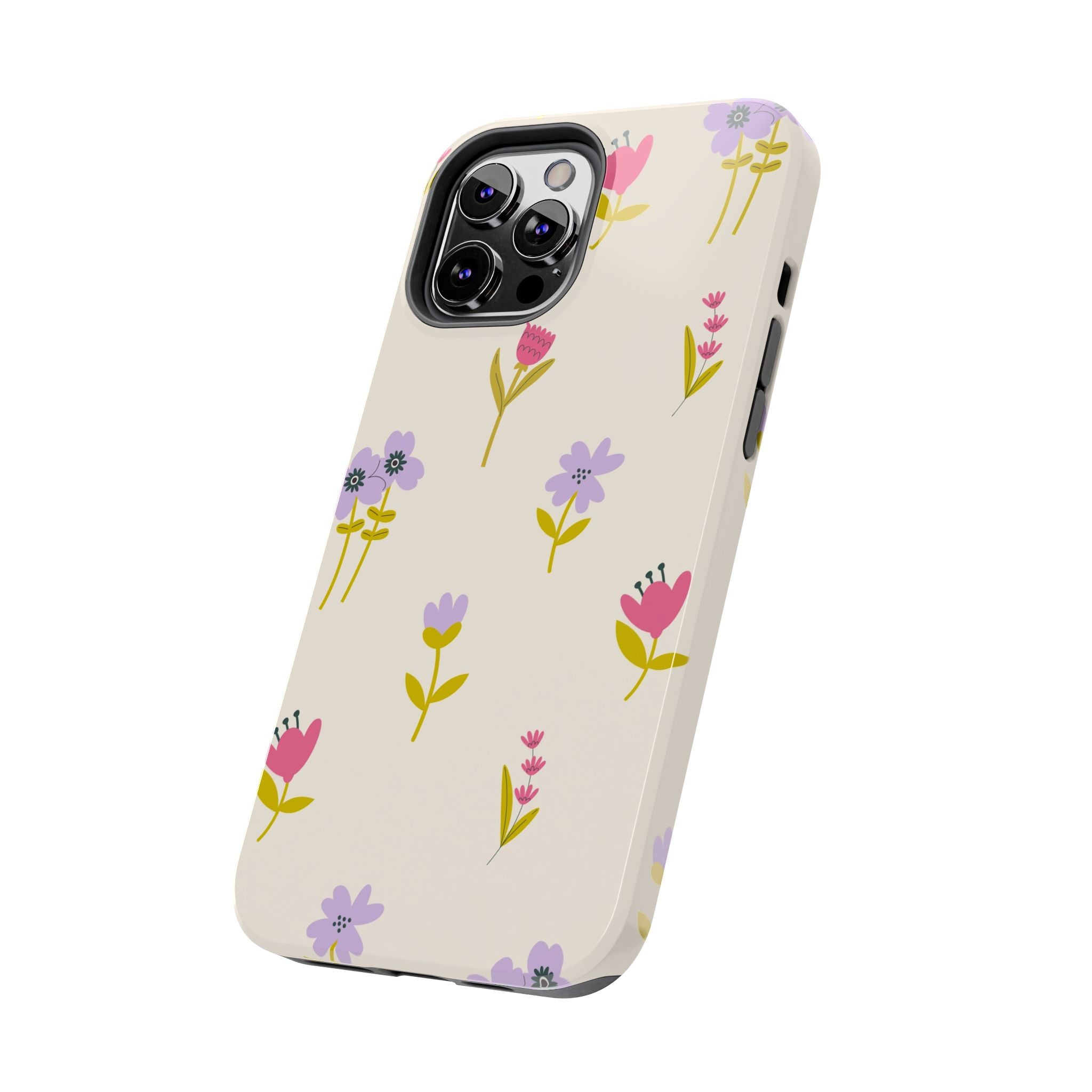 Floral Ditsy Tough Phone Case — Pastel Wildflower Protective Cover