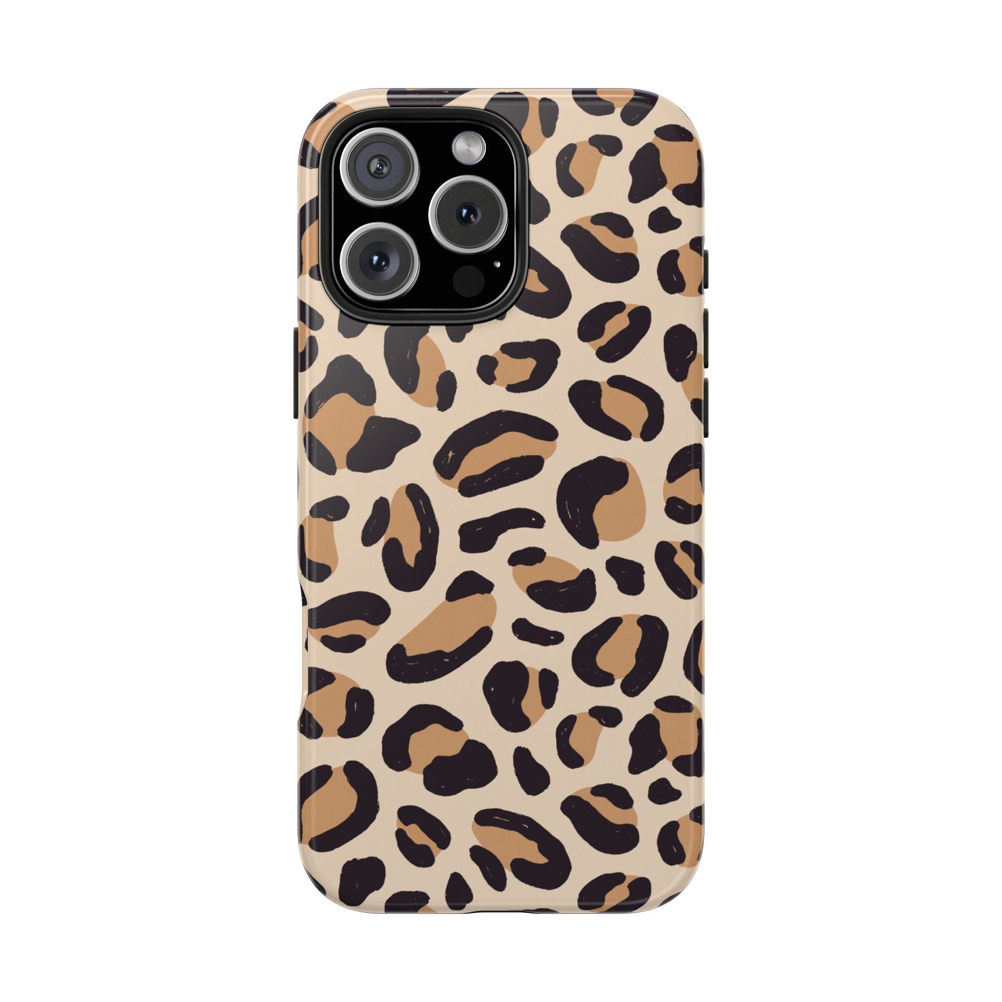 Leopard Print Tough Phone Case — Durable Slim Protective iPhone Cover