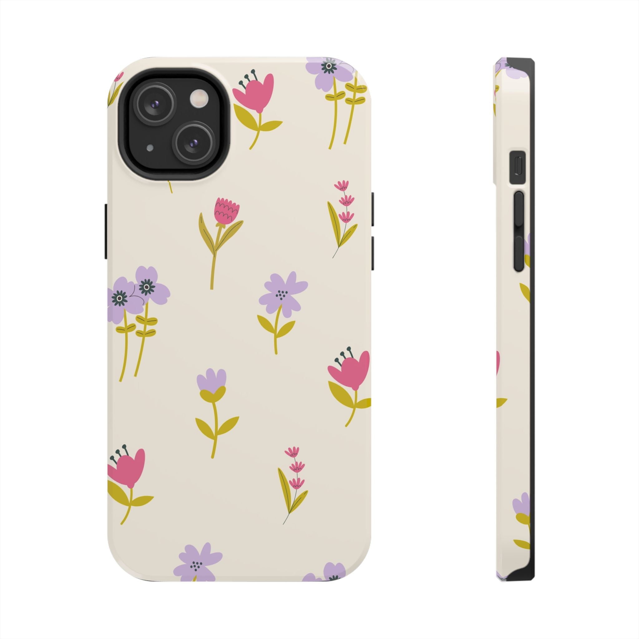 Floral Ditsy Tough Phone Case — Pastel Wildflower Protective Cover