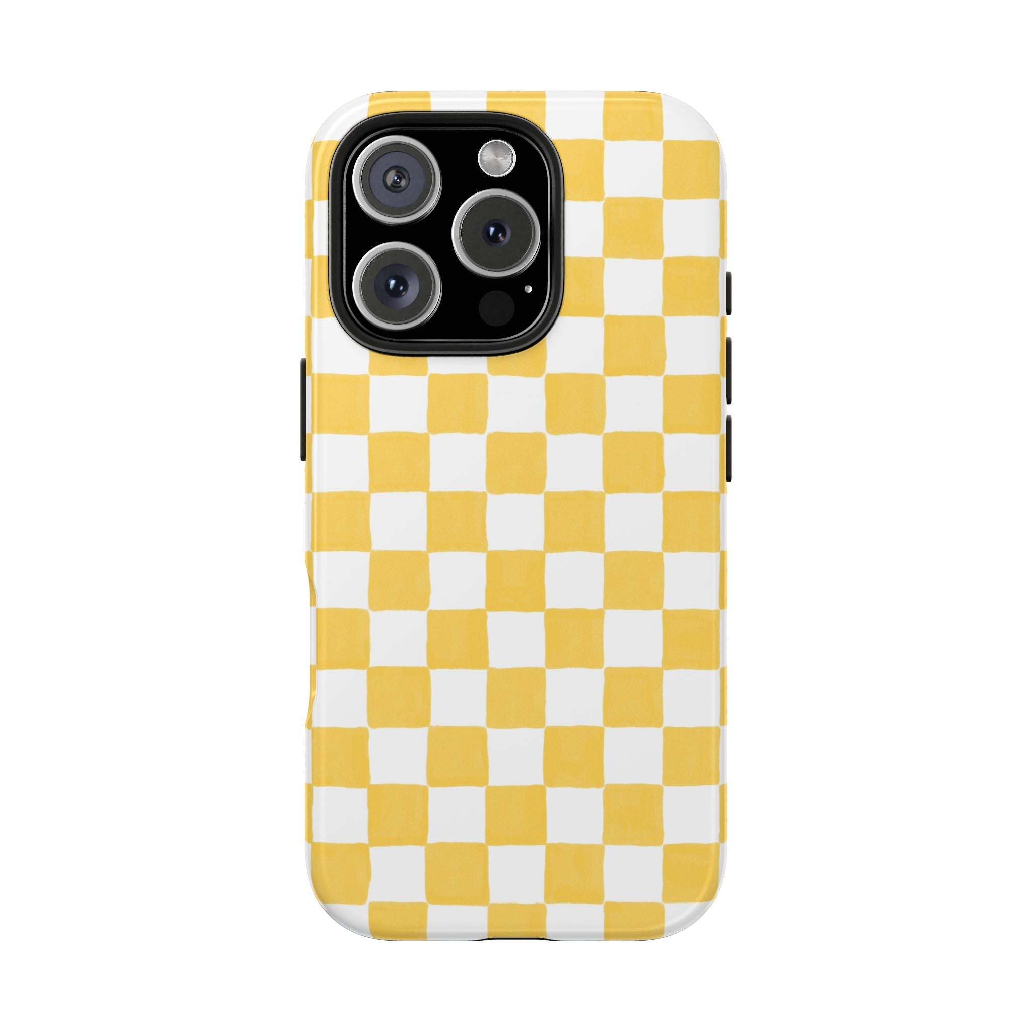 Yellow Checkerboard Tough Phone Case