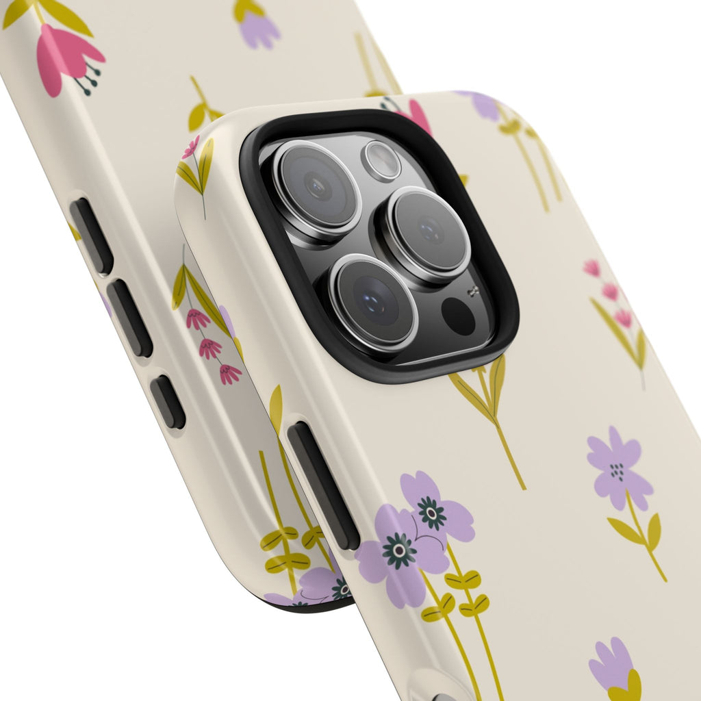 Floral Ditsy Tough Phone Case — Pastel Wildflower Protective Cover