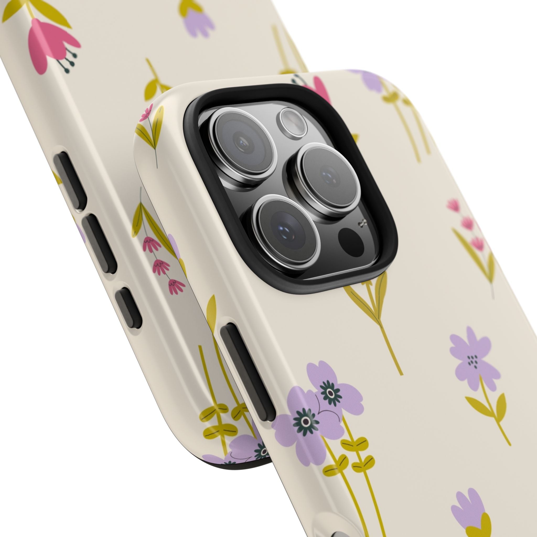 Floral Ditsy Tough Phone Case — Pastel Wildflower Protective Cover