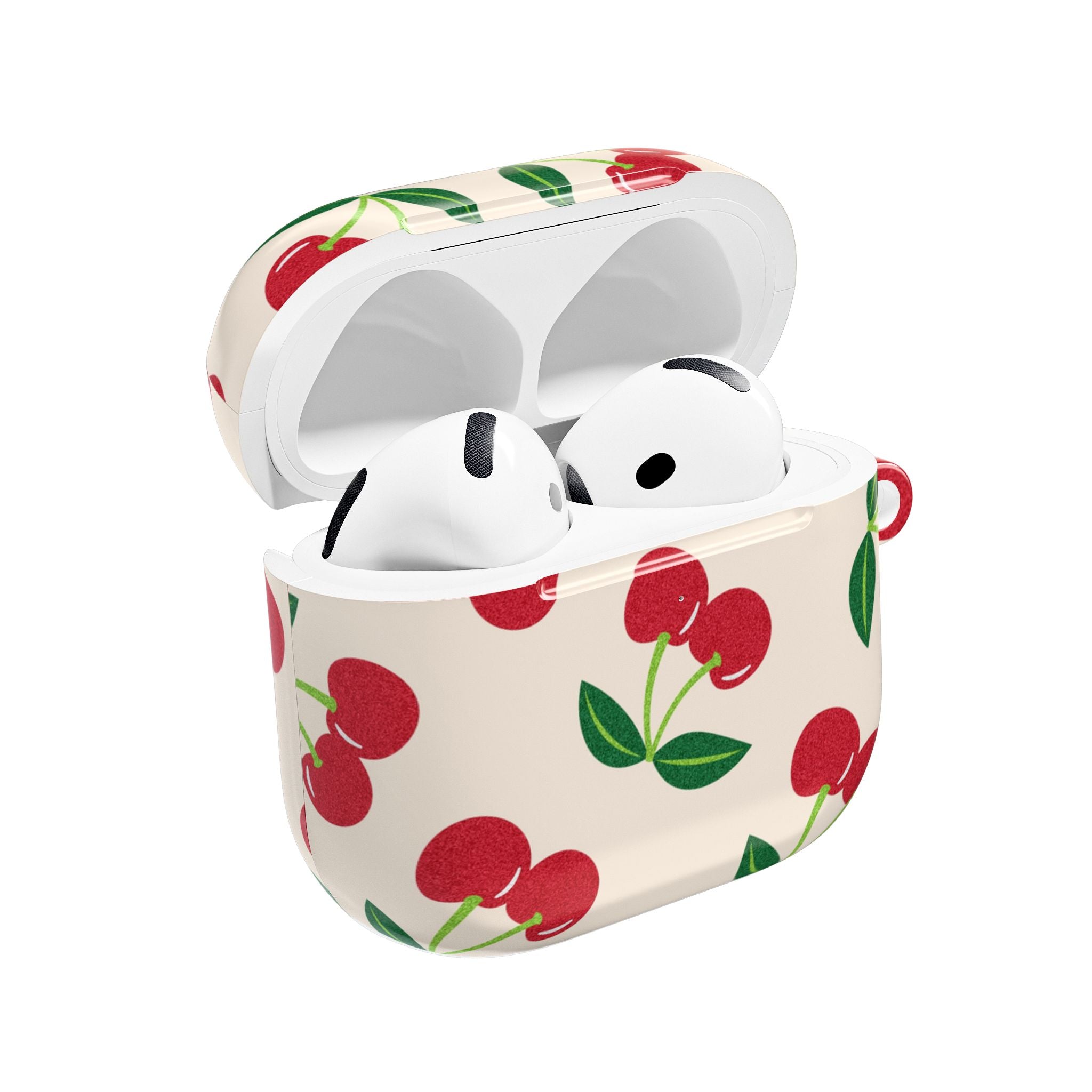 Cherry Pattern AirPod Case — Retro Red Cherry Protective Cover