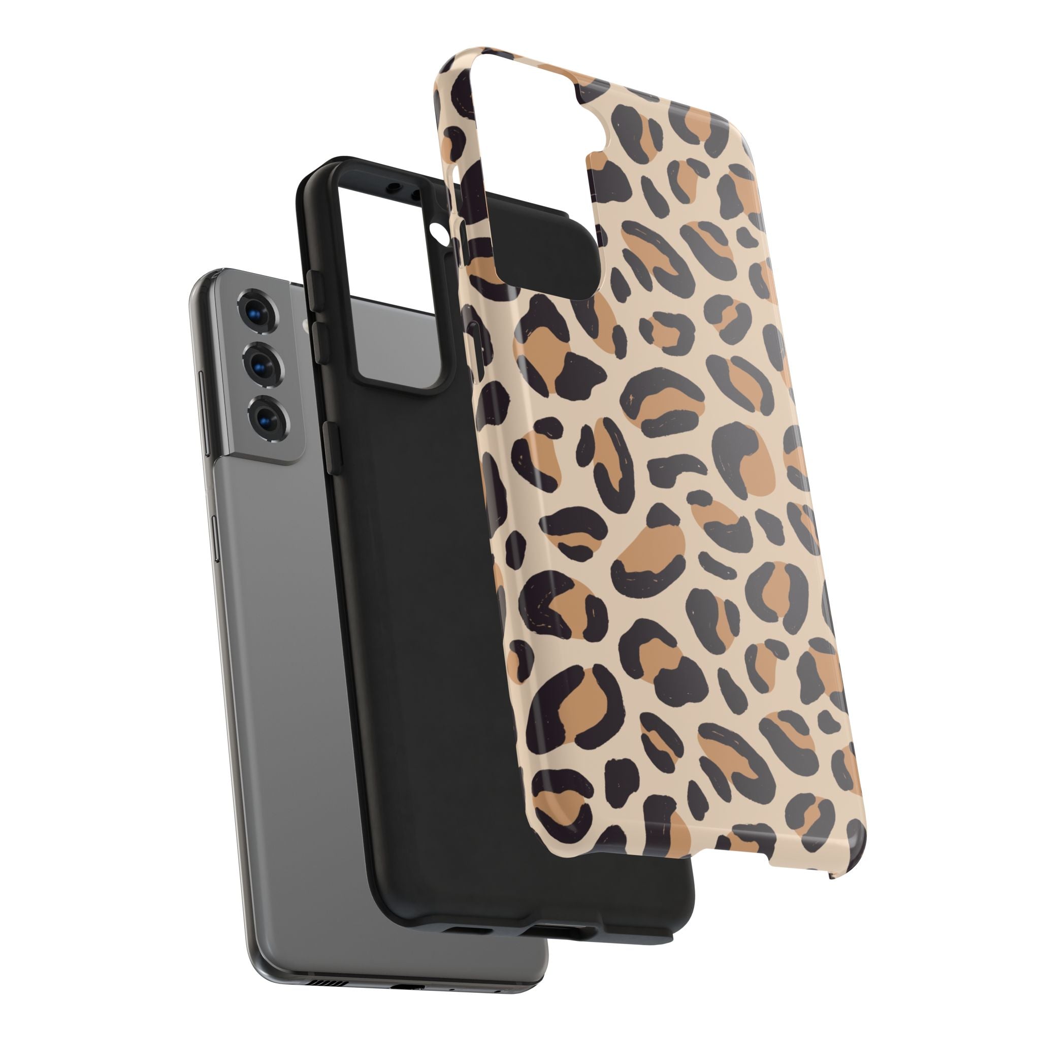 Leopard Print Tough Phone Case — Durable Slim Protective iPhone Cover
