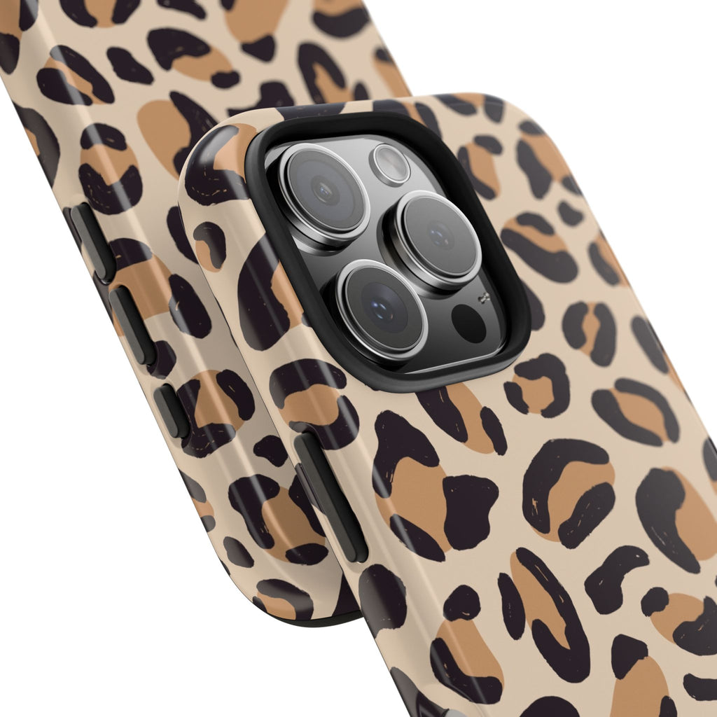 Leopard Print Tough Phone Case — Durable Slim Protective iPhone Cover