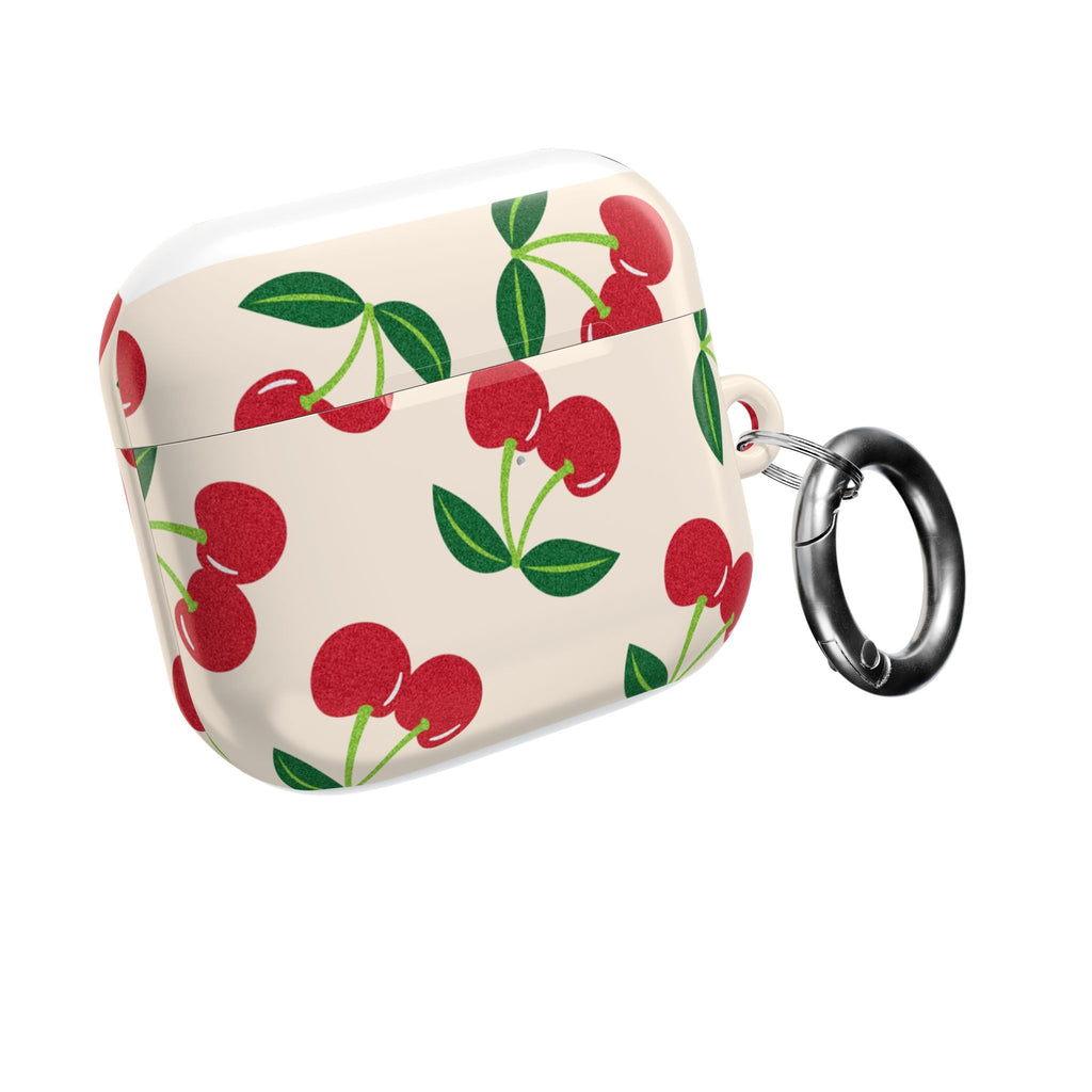 Cherry Pattern AirPod Case — Retro Red Cherry Protective Cover