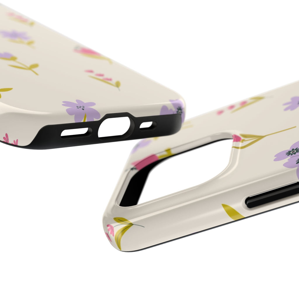 Floral Ditsy Tough Phone Case — Pastel Wildflower Protective Cover