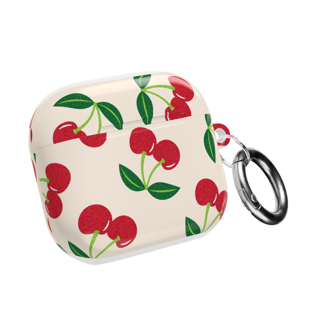 Cherry Pattern AirPod Case — Retro Red Cherry Protective Cover