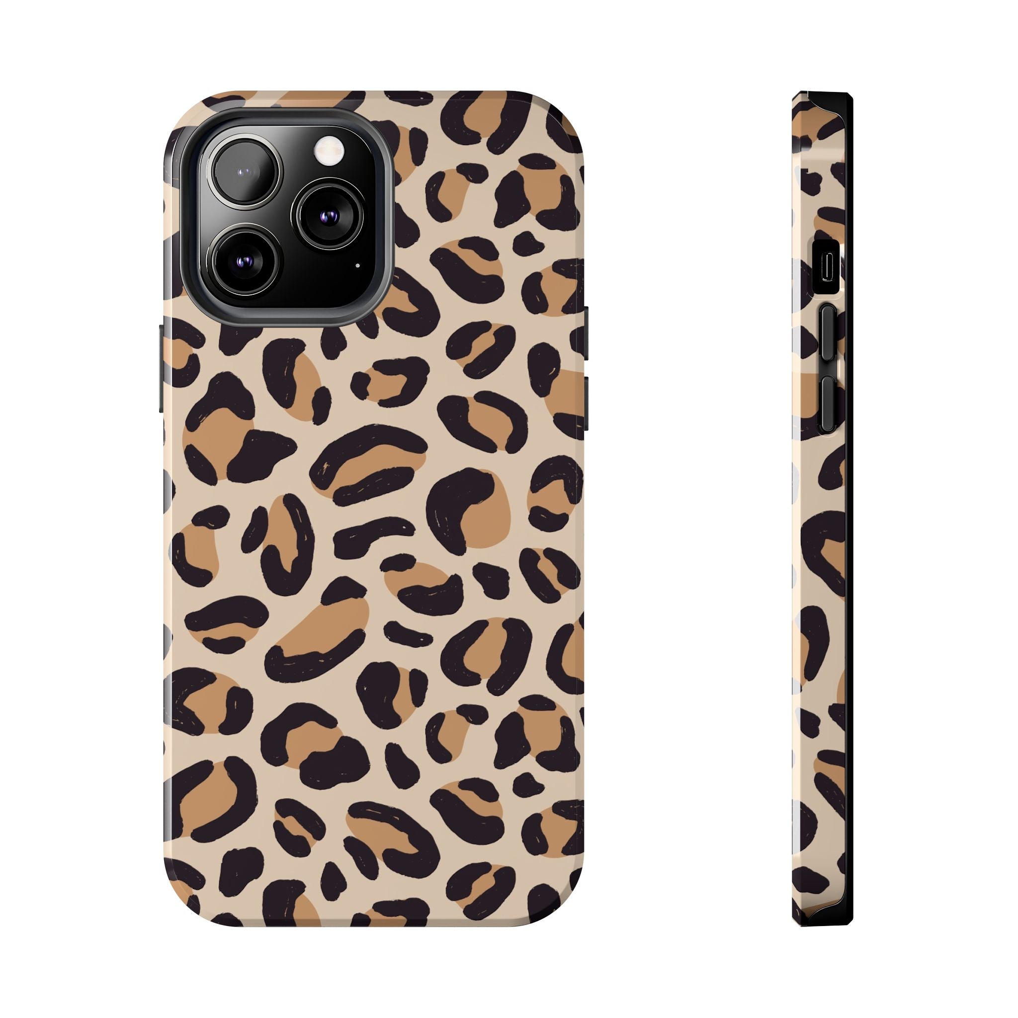 Leopard Print Tough Phone Case — Durable Slim Protective iPhone Cover