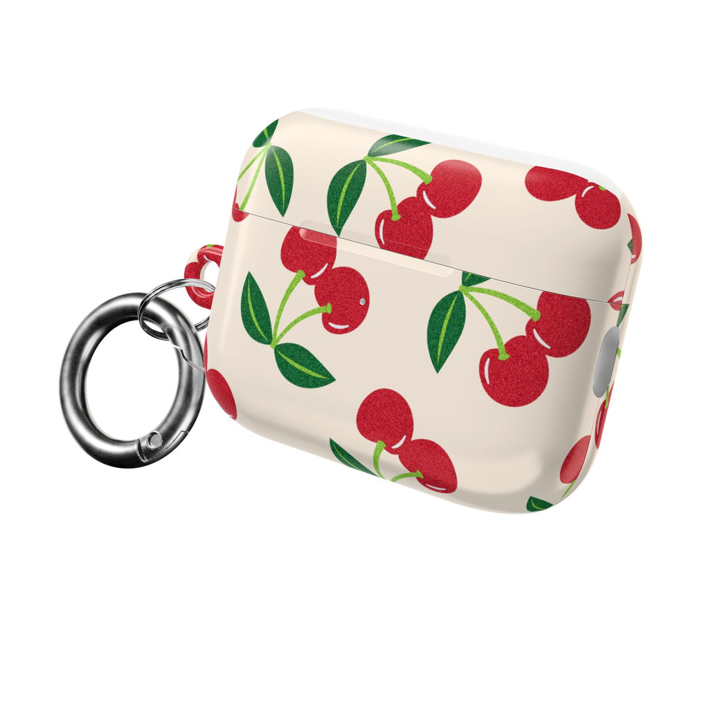 Cherry Pattern AirPod Case — Retro Red Cherry Protective Cover