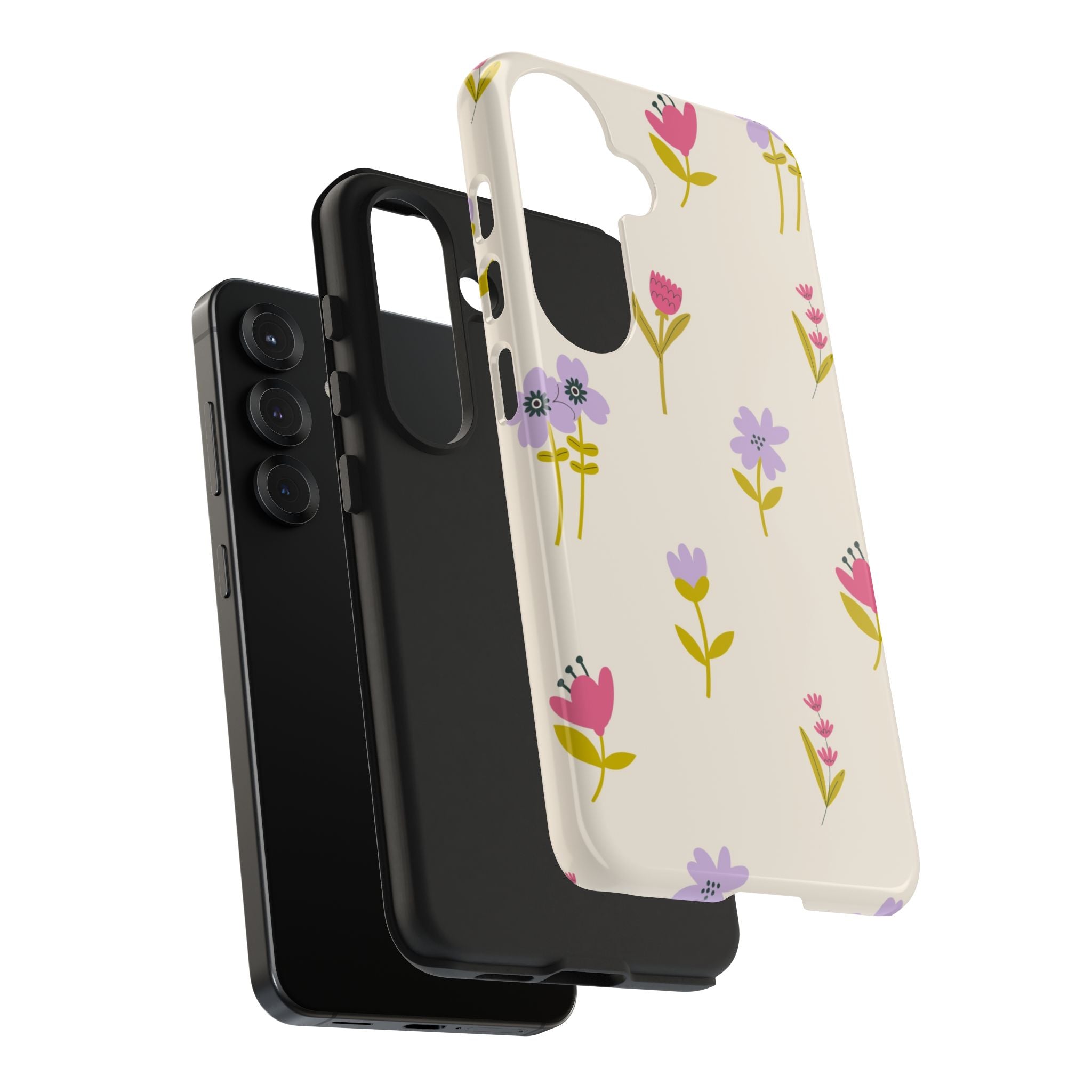 Floral Ditsy Tough Phone Case — Pastel Wildflower Protective Cover