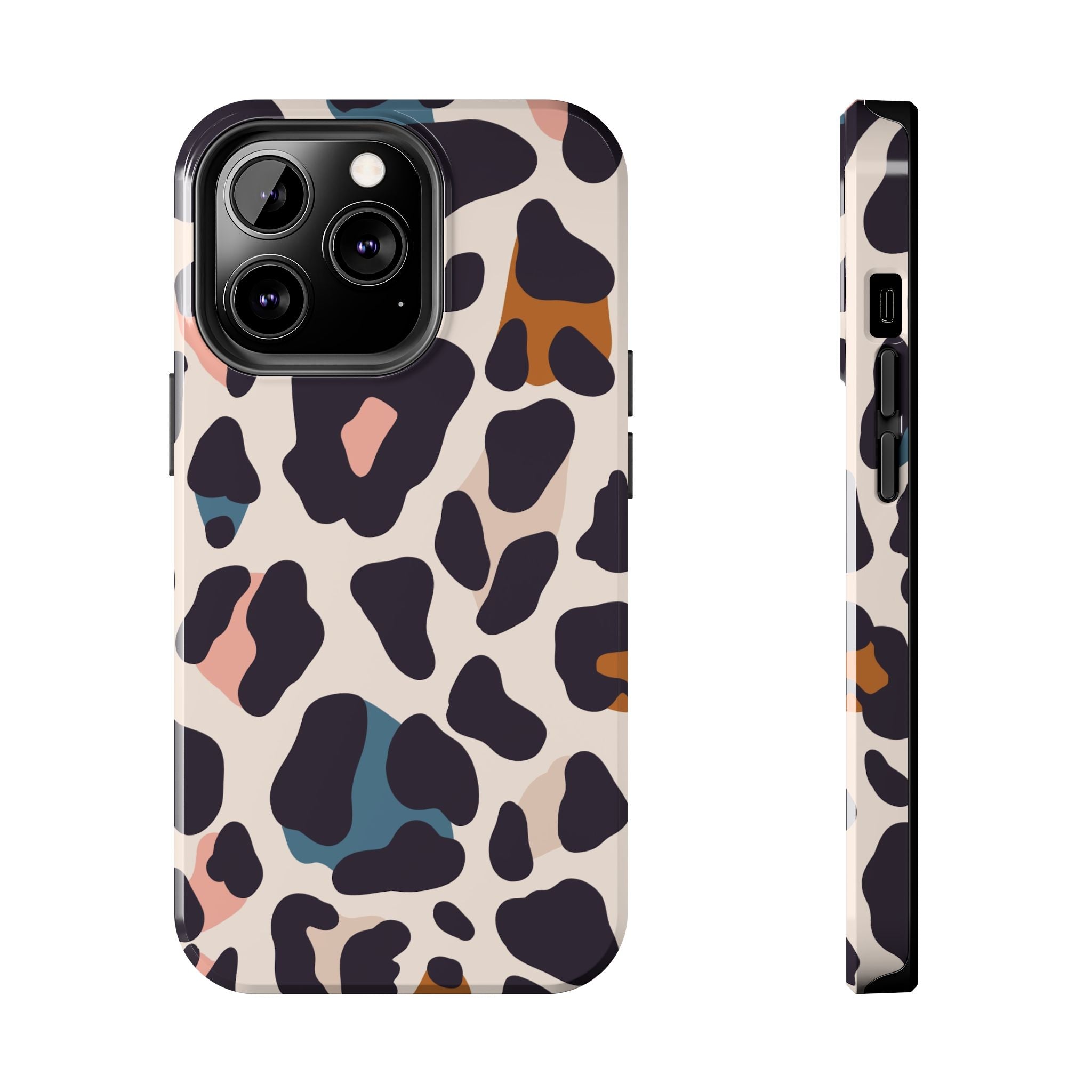 Leopard Spot Tough Phone Case — Pastel Animal Print Protective Cover