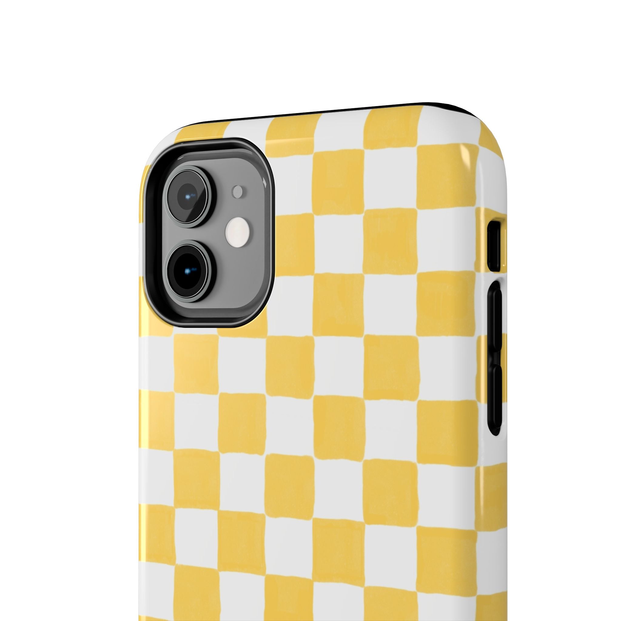 Yellow Checkerboard Tough Phone Case