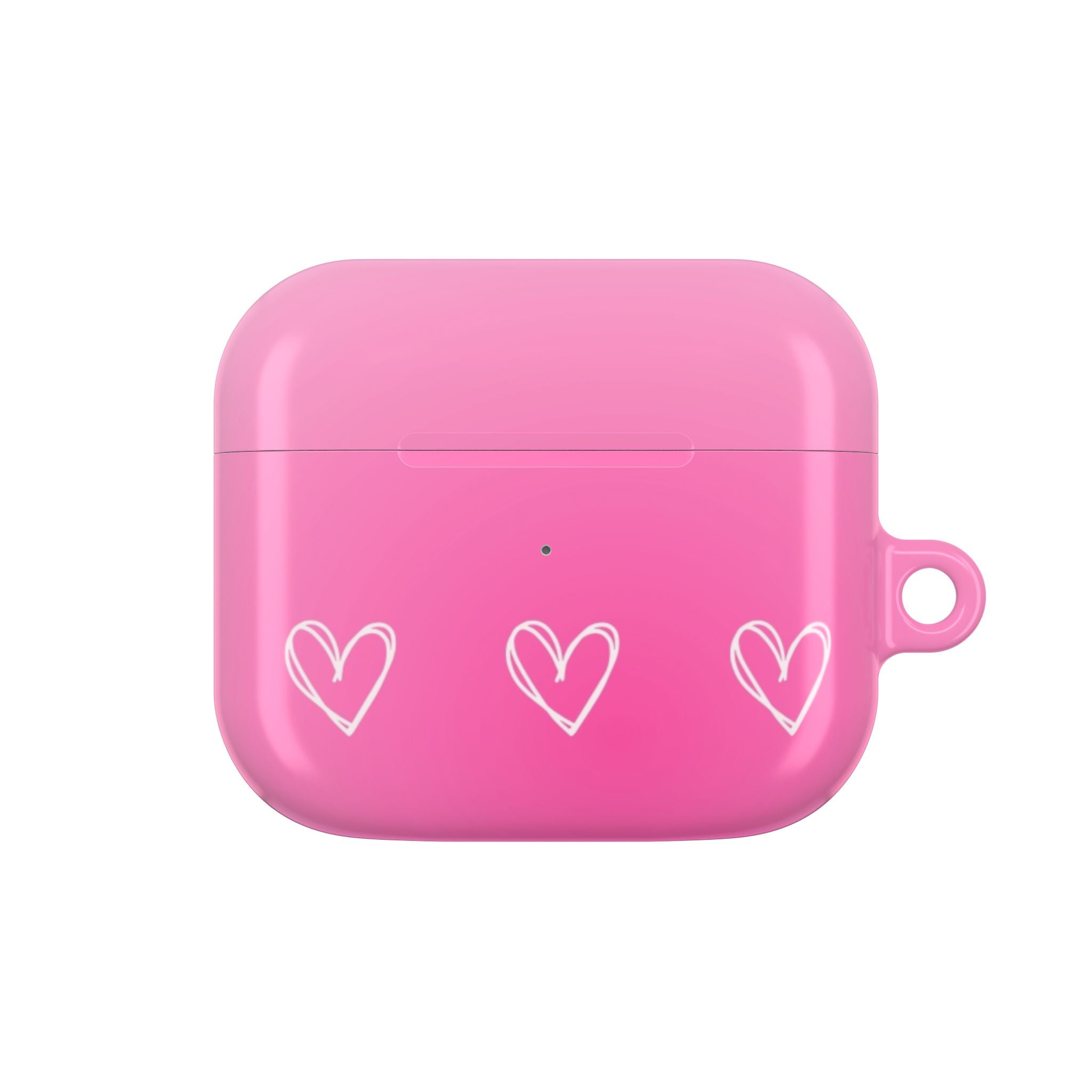 Pink Heart AirPod Case — Cute Silicone Protective Cover