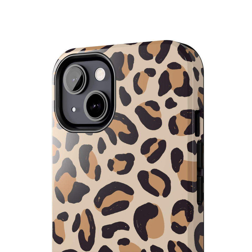 Leopard Print Tough Phone Case — Durable Slim Protective iPhone Cover