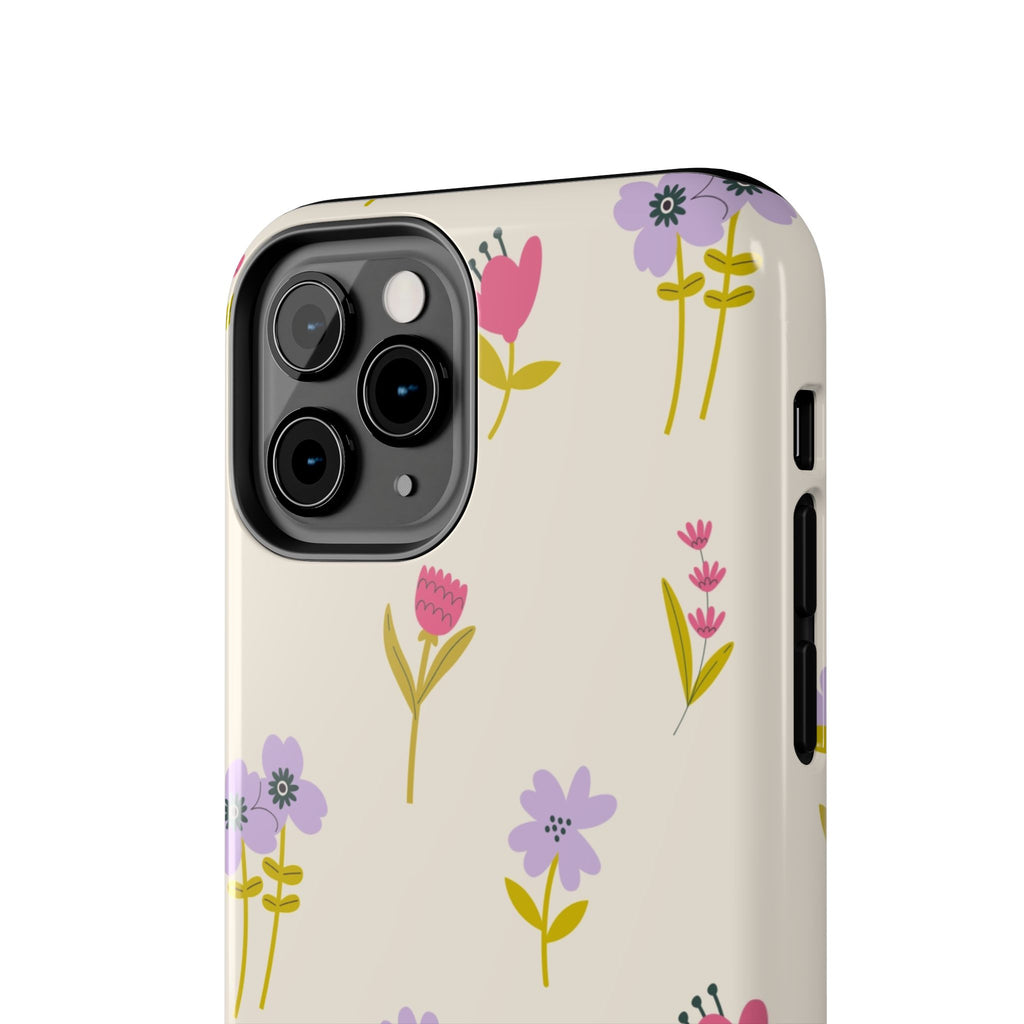 Floral Ditsy Tough Phone Case — Pastel Wildflower Protective Cover