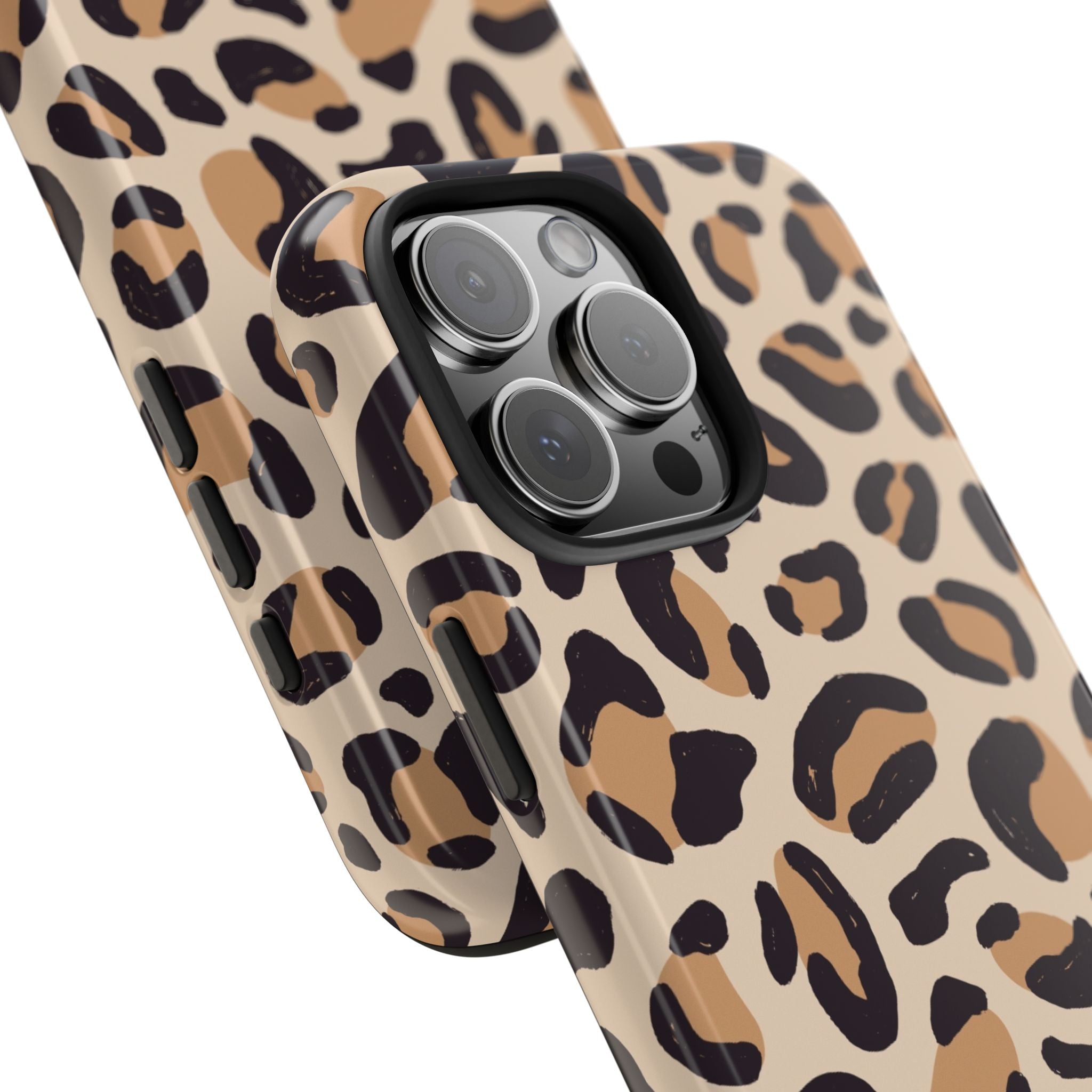 Leopard Print Tough Phone Case — Durable Slim Protective iPhone Cover