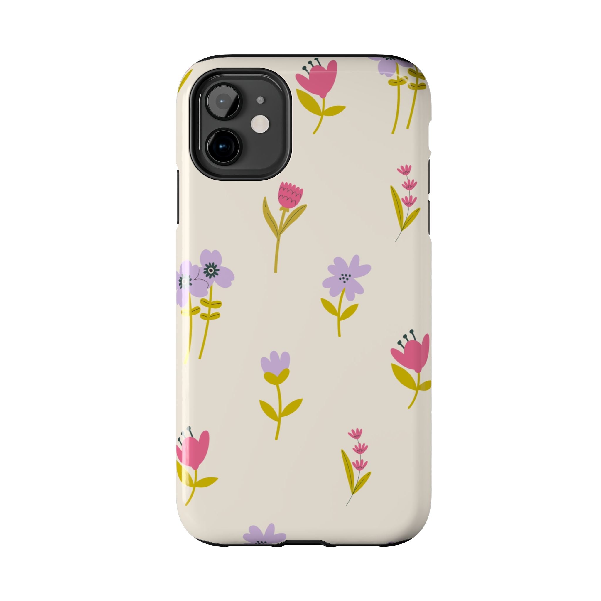 Floral Ditsy Tough Phone Case — Pastel Wildflower Protective Cover