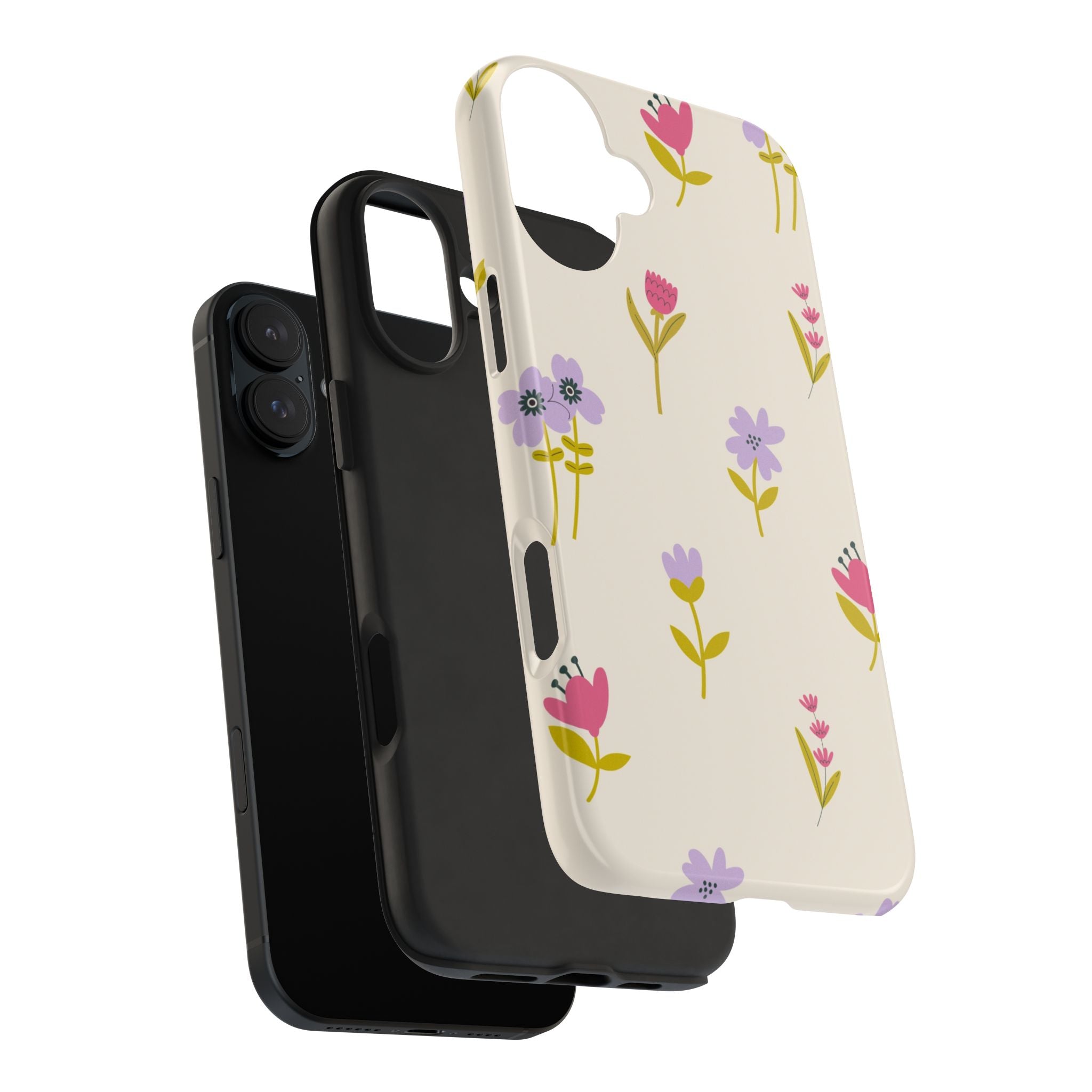 Floral Ditsy Tough Phone Case — Pastel Wildflower Protective Cover