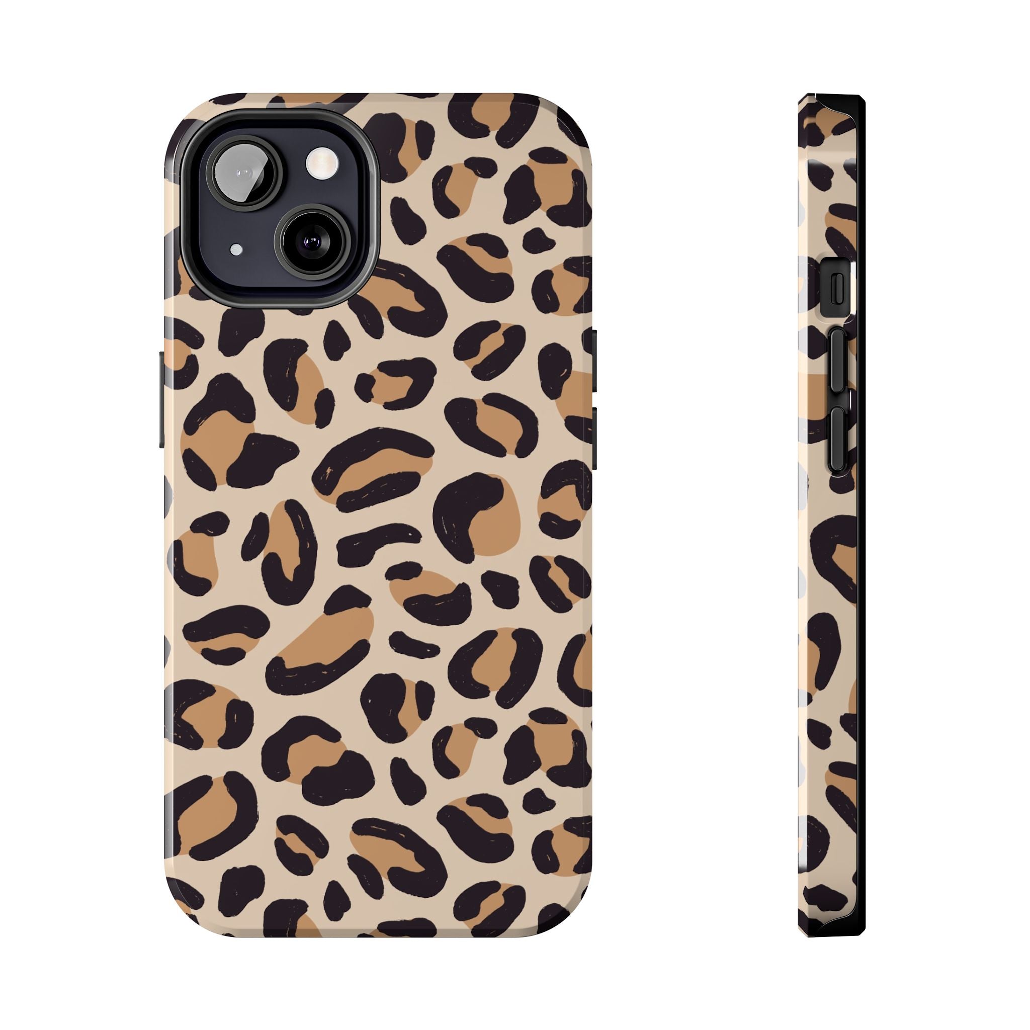 Leopard Print Tough Phone Case — Durable Slim Protective iPhone Cover