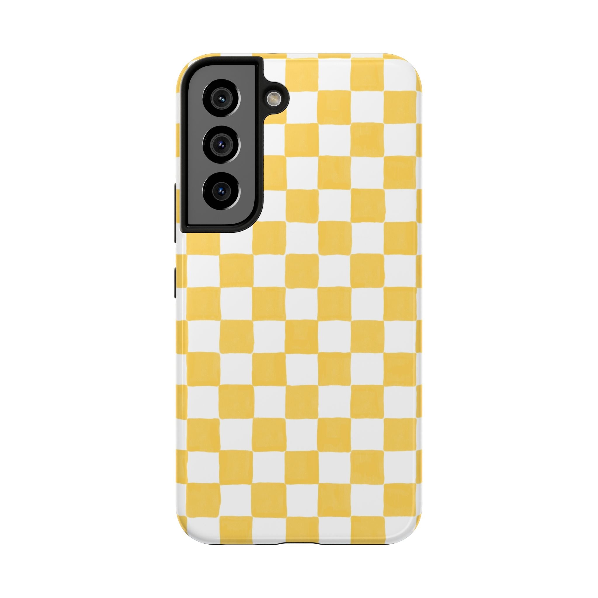 Yellow Checkerboard Tough Phone Case