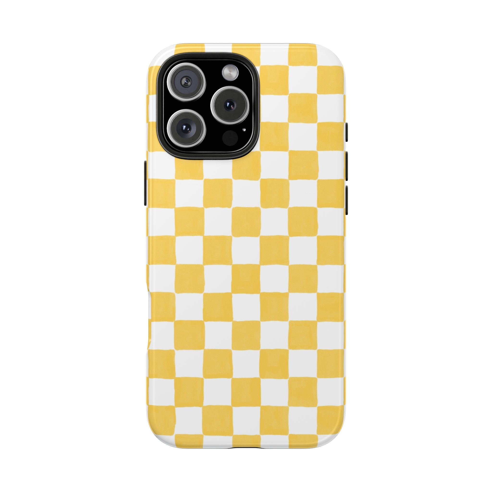 Yellow Checkerboard Tough Phone Case