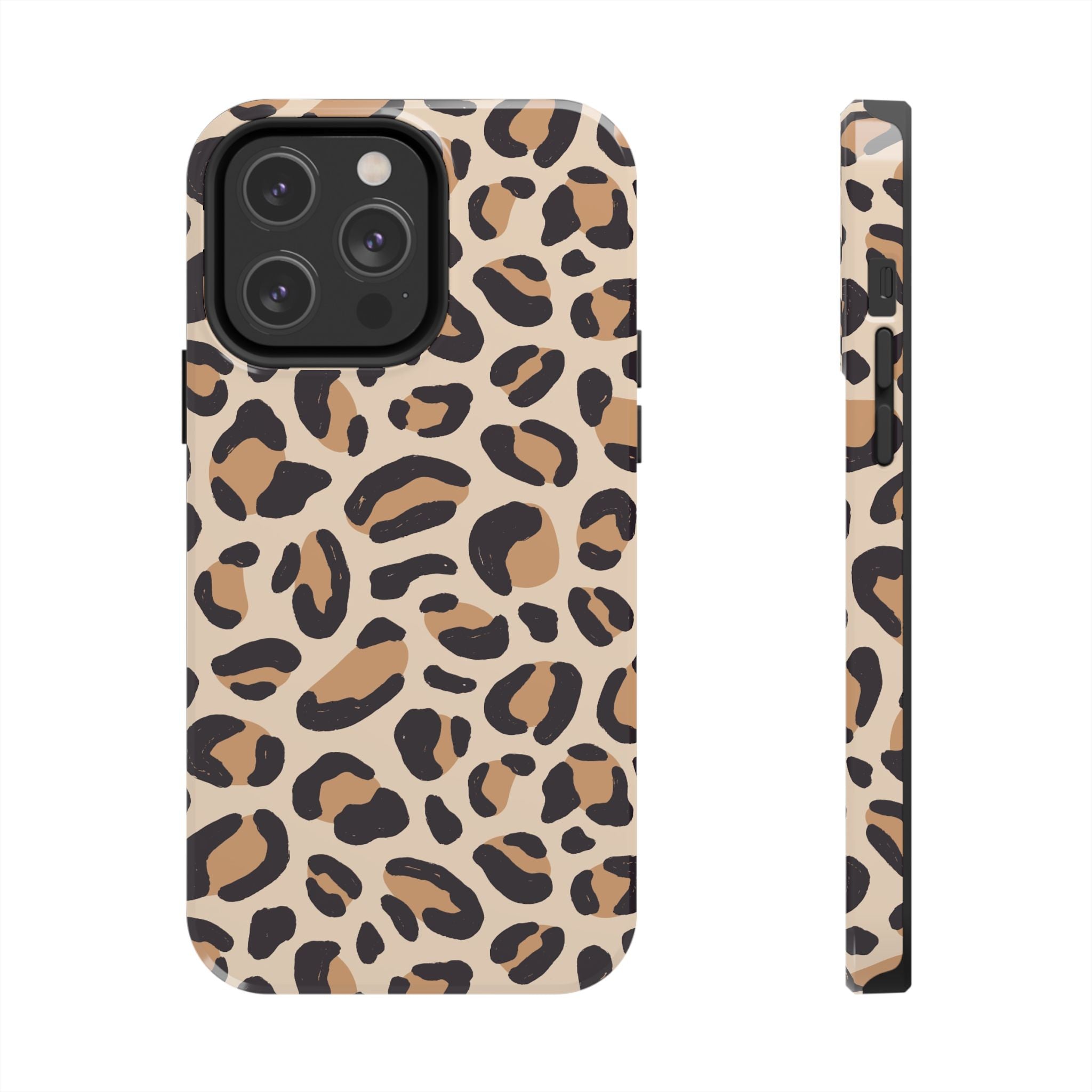 Leopard Print Tough Phone Case — Durable Slim Protective iPhone Cover