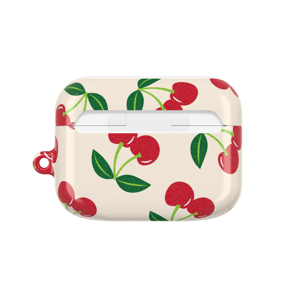 Cherry Pattern AirPod Case — Retro Red Cherry Protective Cover