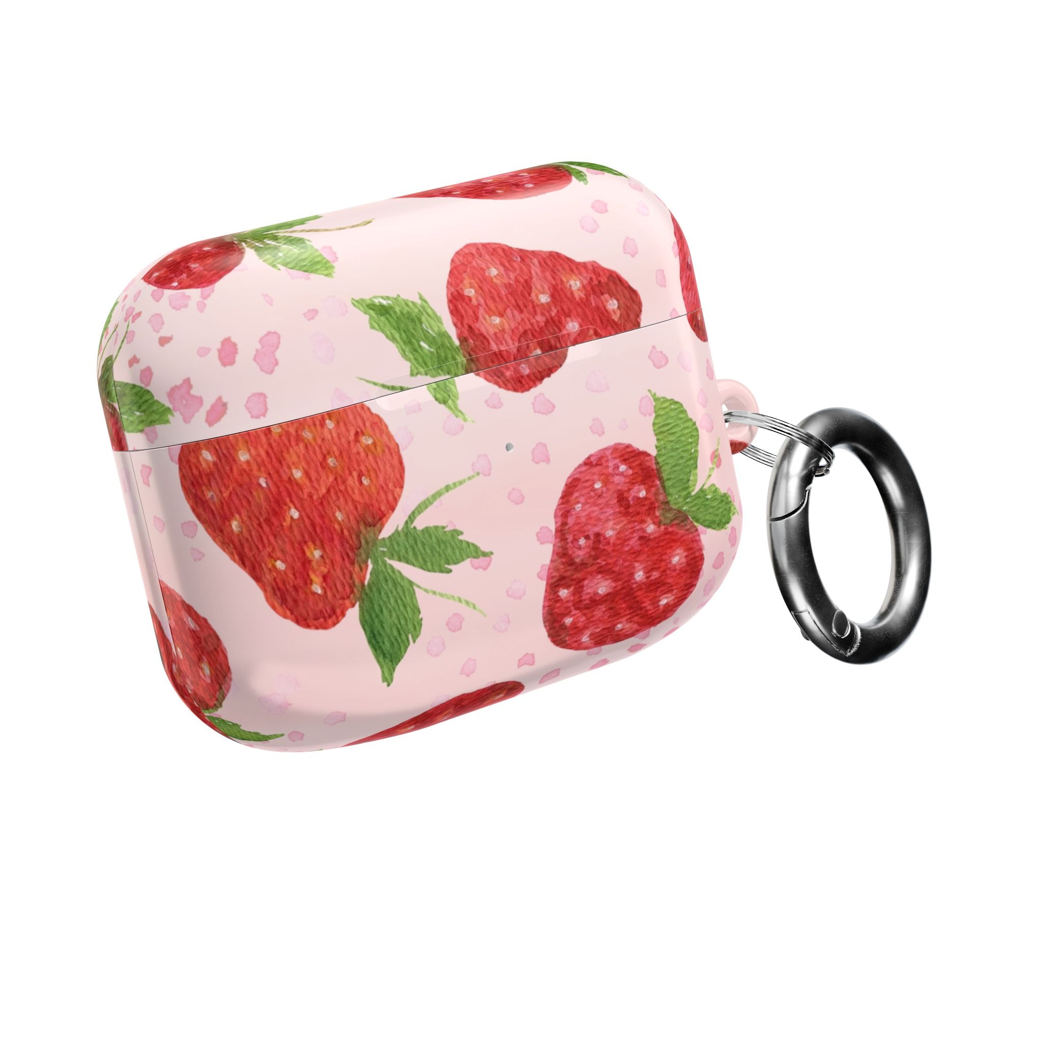 Strawberry Pattern AirPod Case – Cute Pink Protective Cover