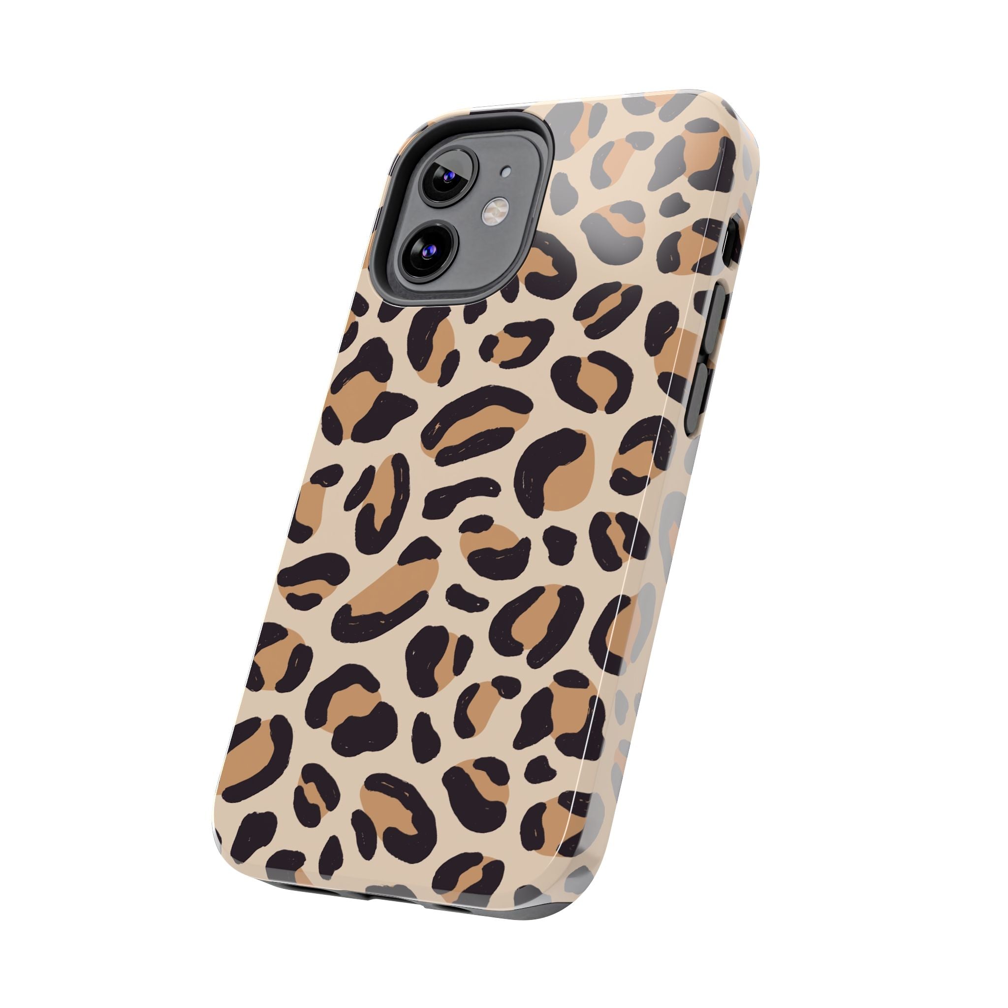 Leopard Print Tough Phone Case — Durable Slim Protective iPhone Cover