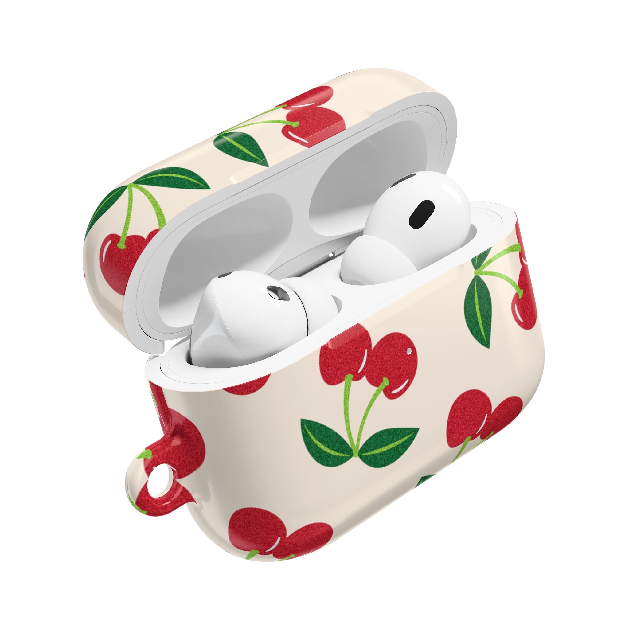 Cherry Pattern AirPod Case — Retro Red Cherry Protective Cover
