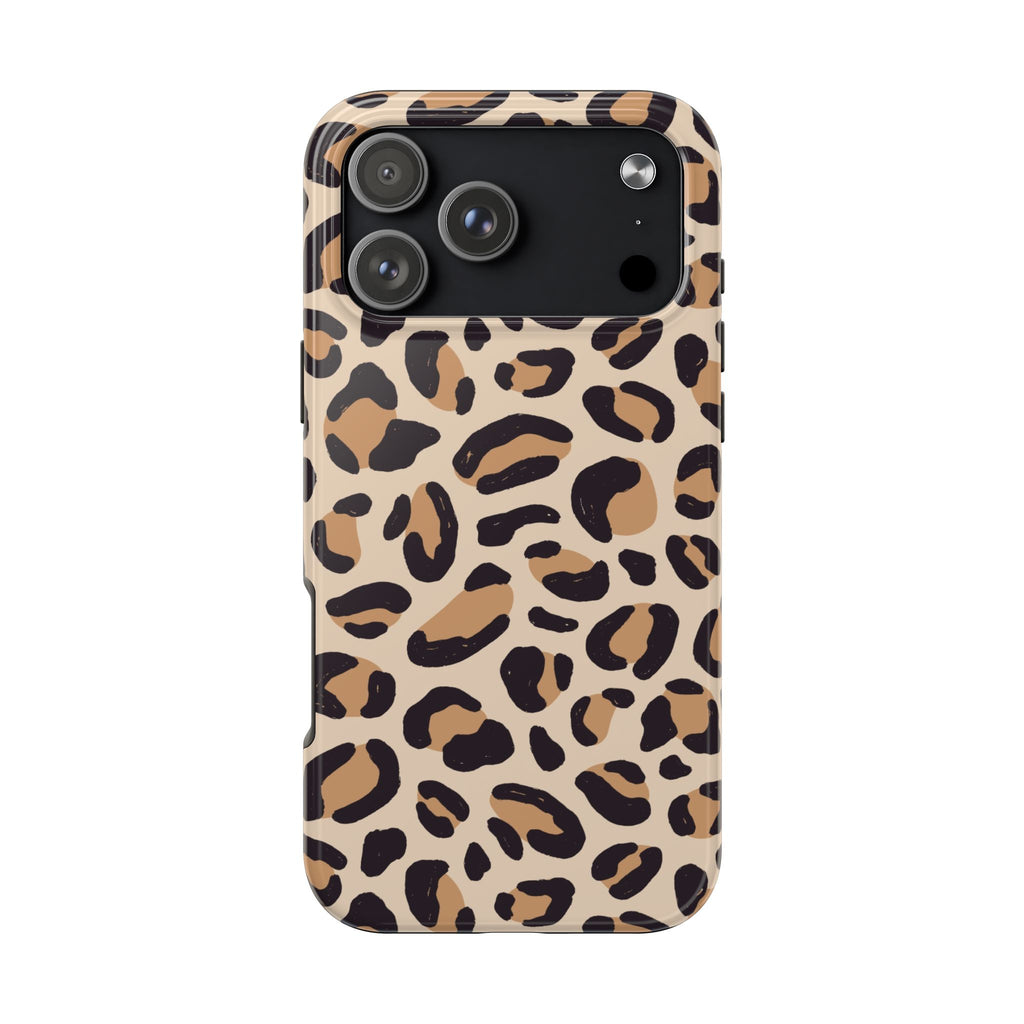 Leopard Print Tough Phone Case — Durable Slim Protective iPhone Cover