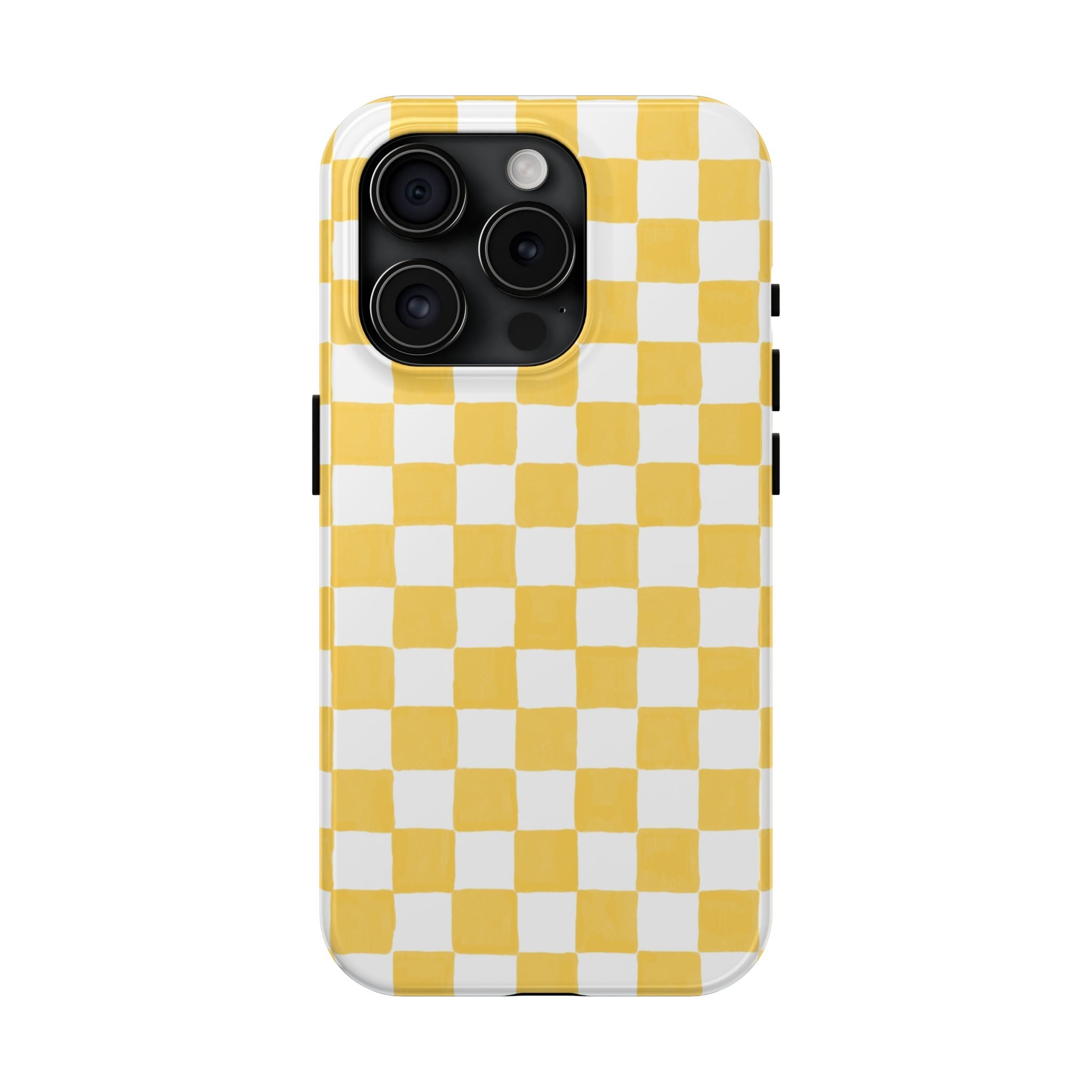 Yellow Checkerboard Tough Phone Case