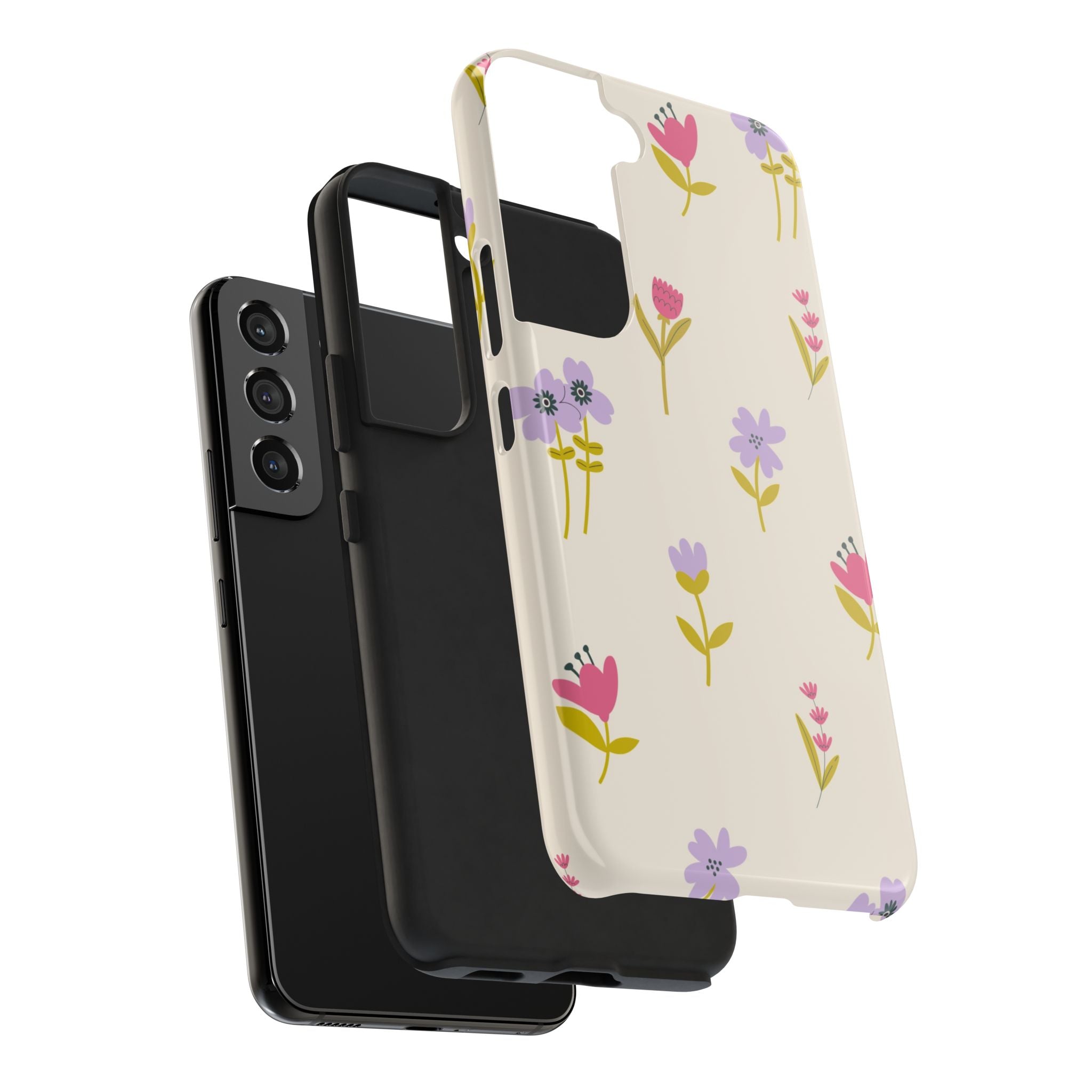 Floral Ditsy Tough Phone Case — Pastel Wildflower Protective Cover