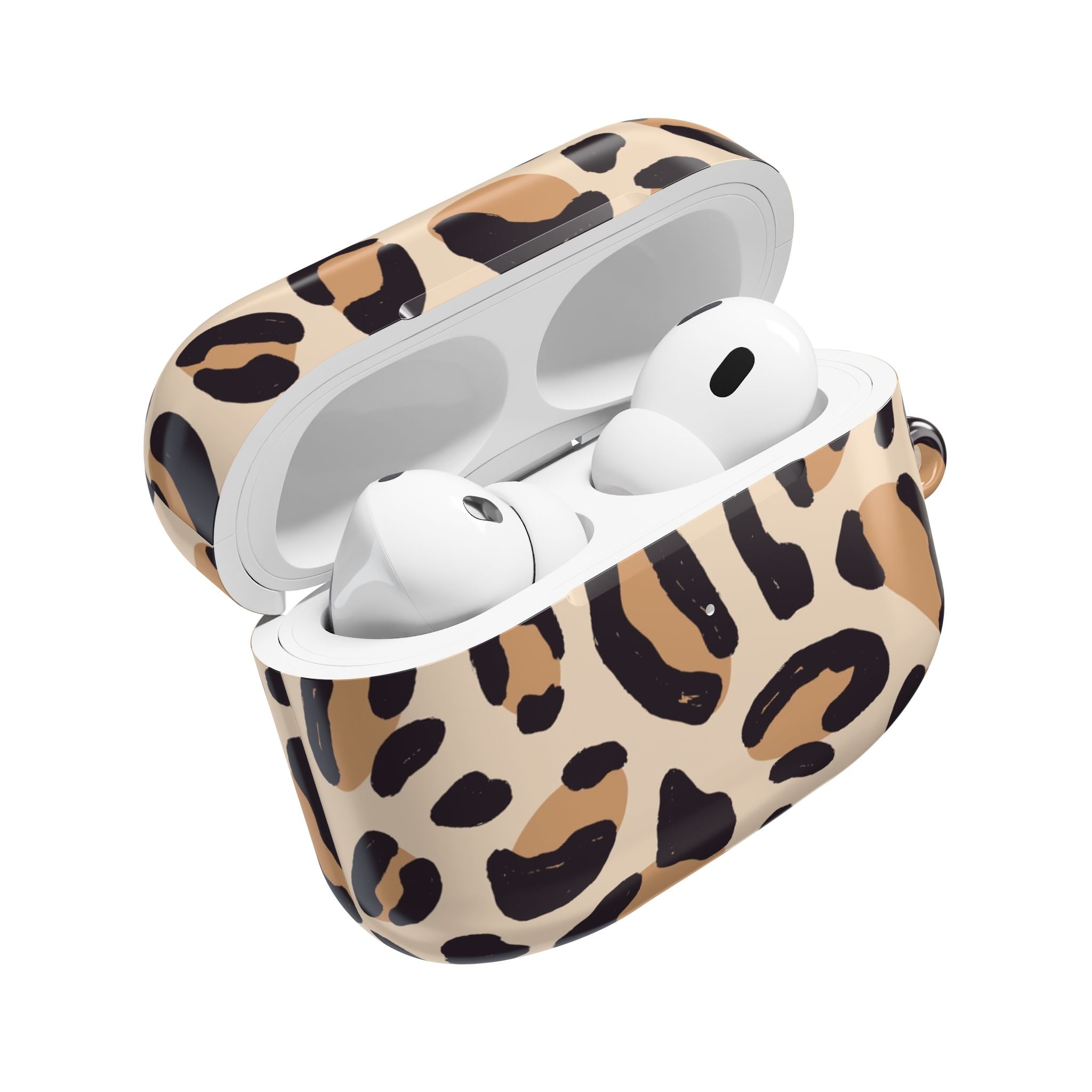 Leopard Print AirPod Case – Stylish Beige Animal Print Protective Cover