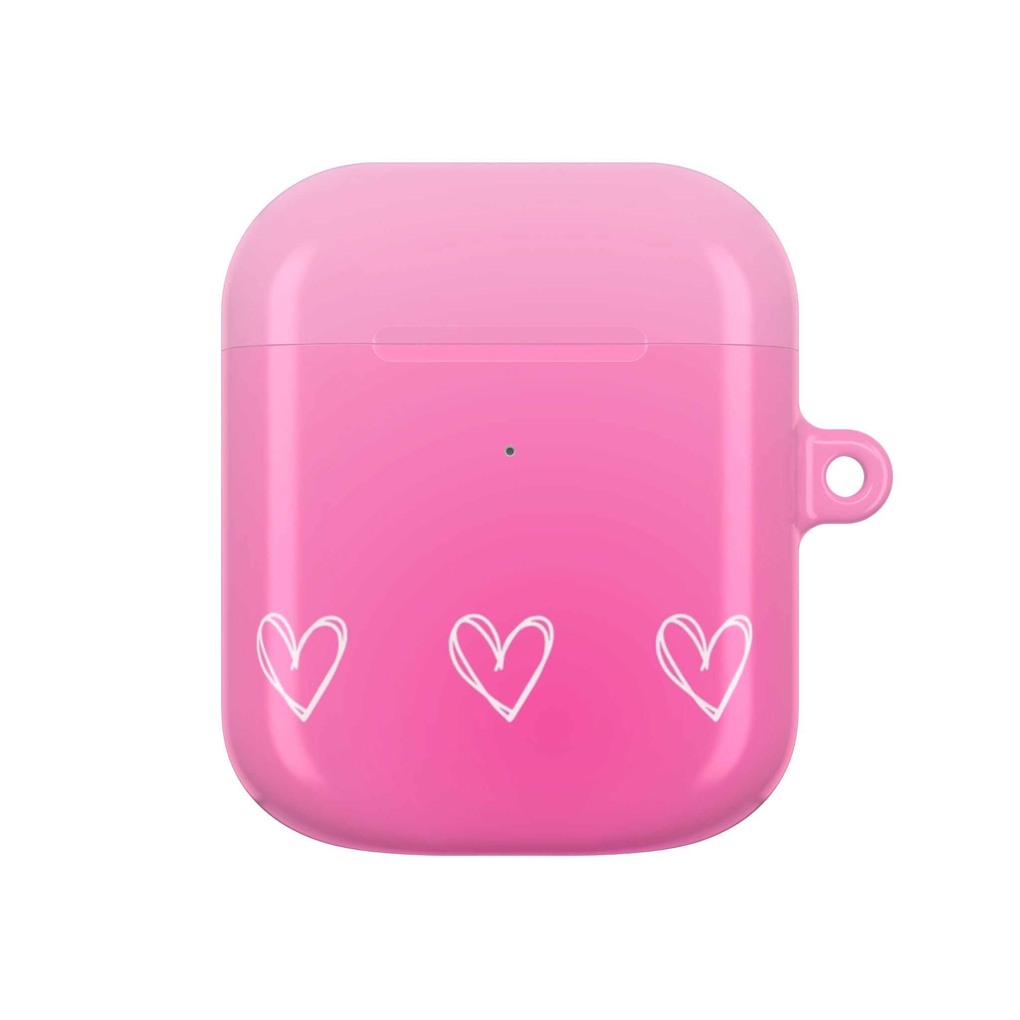 Pink Heart AirPod Case — Cute Silicone Protective Cover