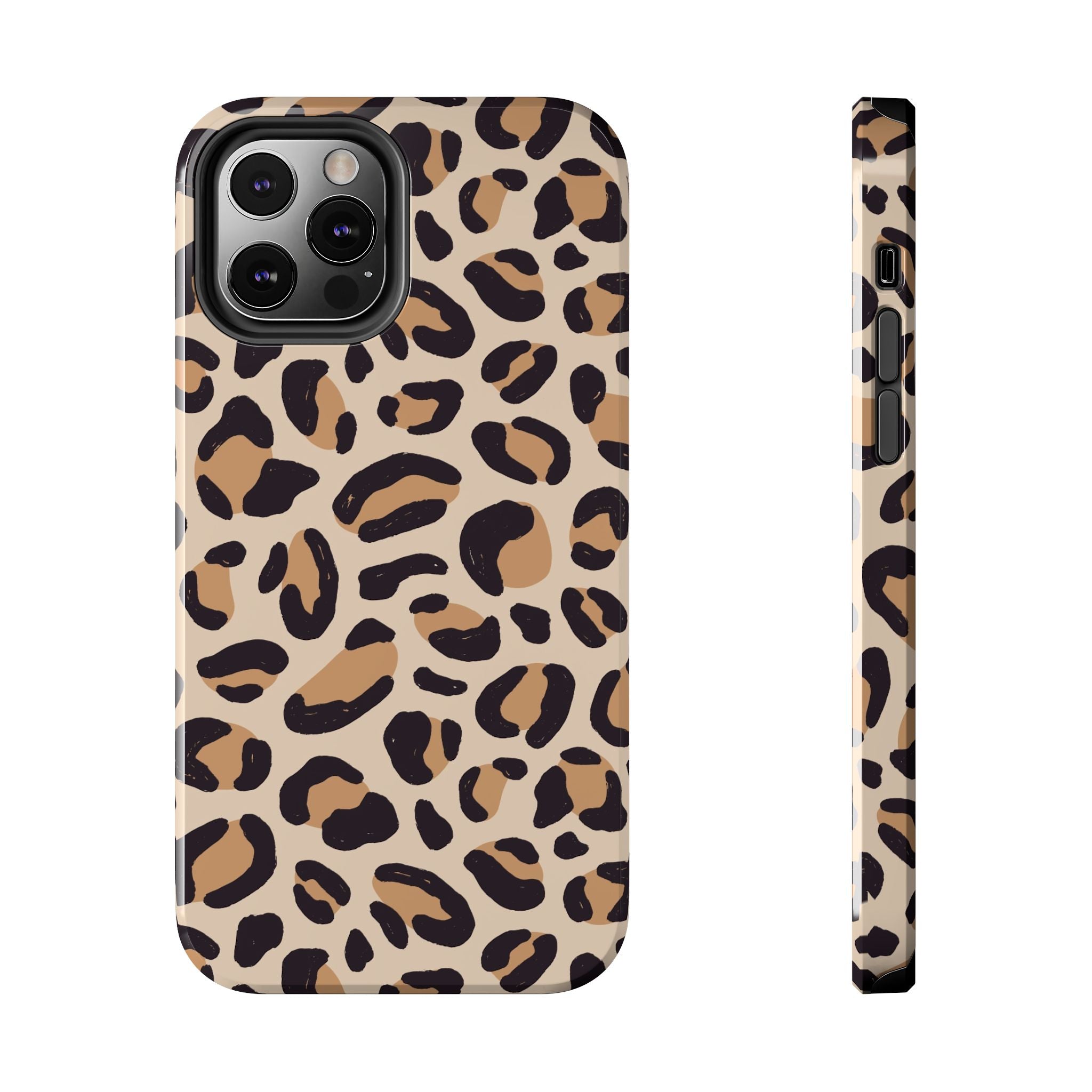Leopard Print Tough Phone Case — Durable Slim Protective iPhone Cover