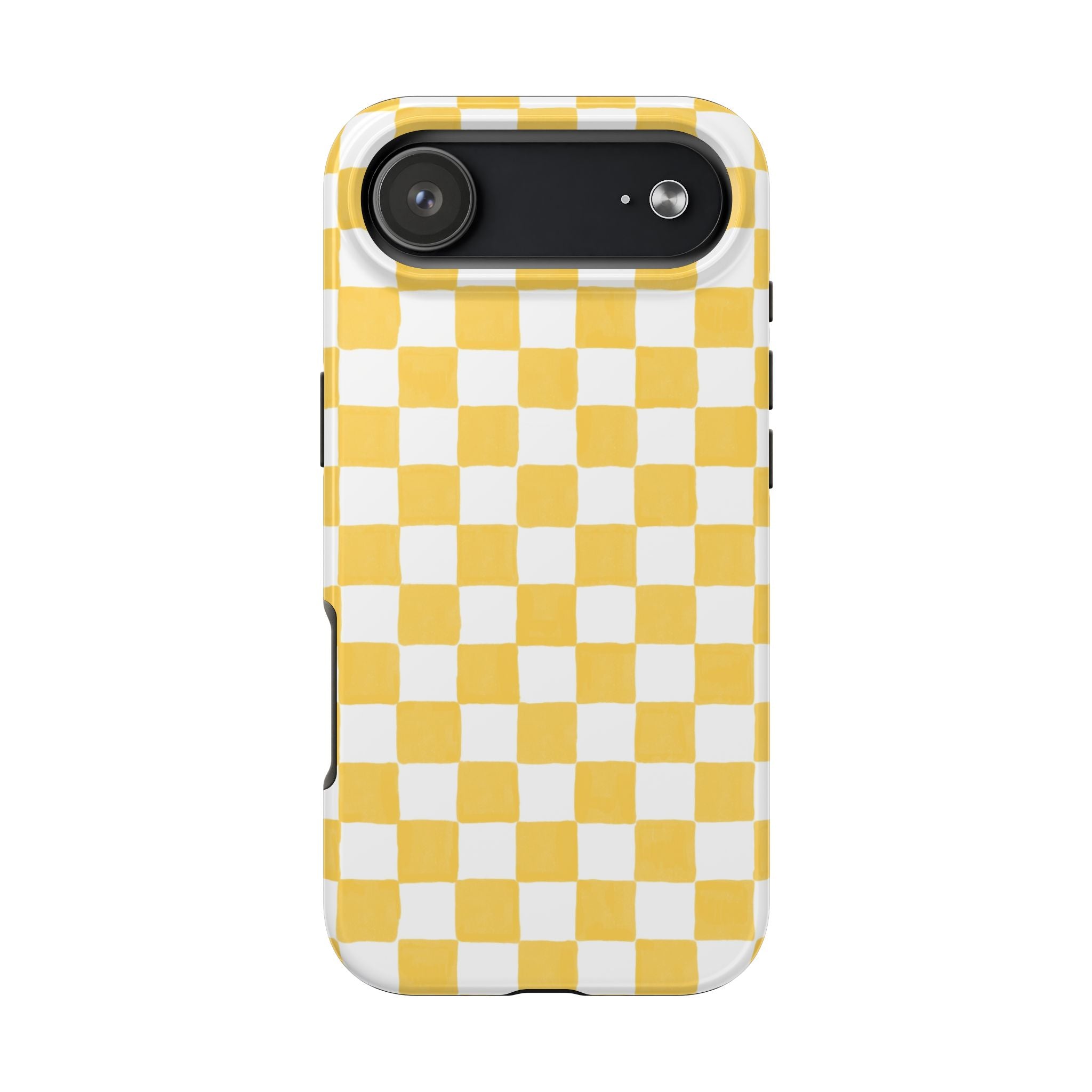 Yellow Checkerboard Tough Phone Case