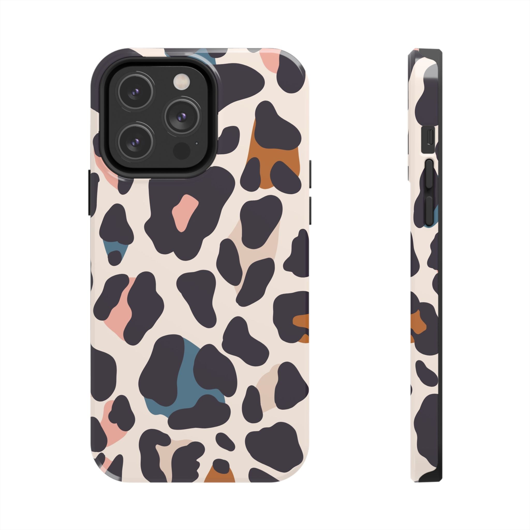 Leopard Spot Tough Phone Case — Pastel Animal Print Protective Cover