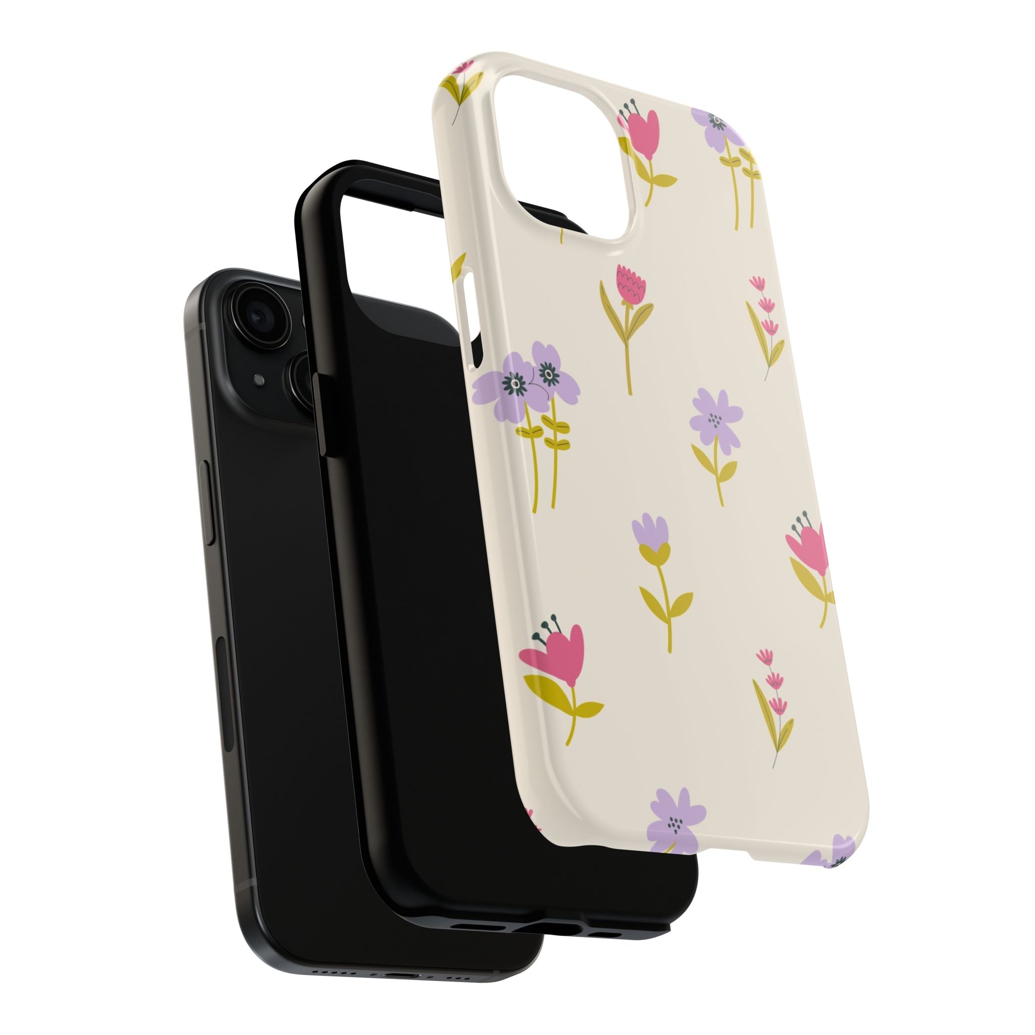 Floral Ditsy Tough Phone Case — Pastel Wildflower Protective Cover