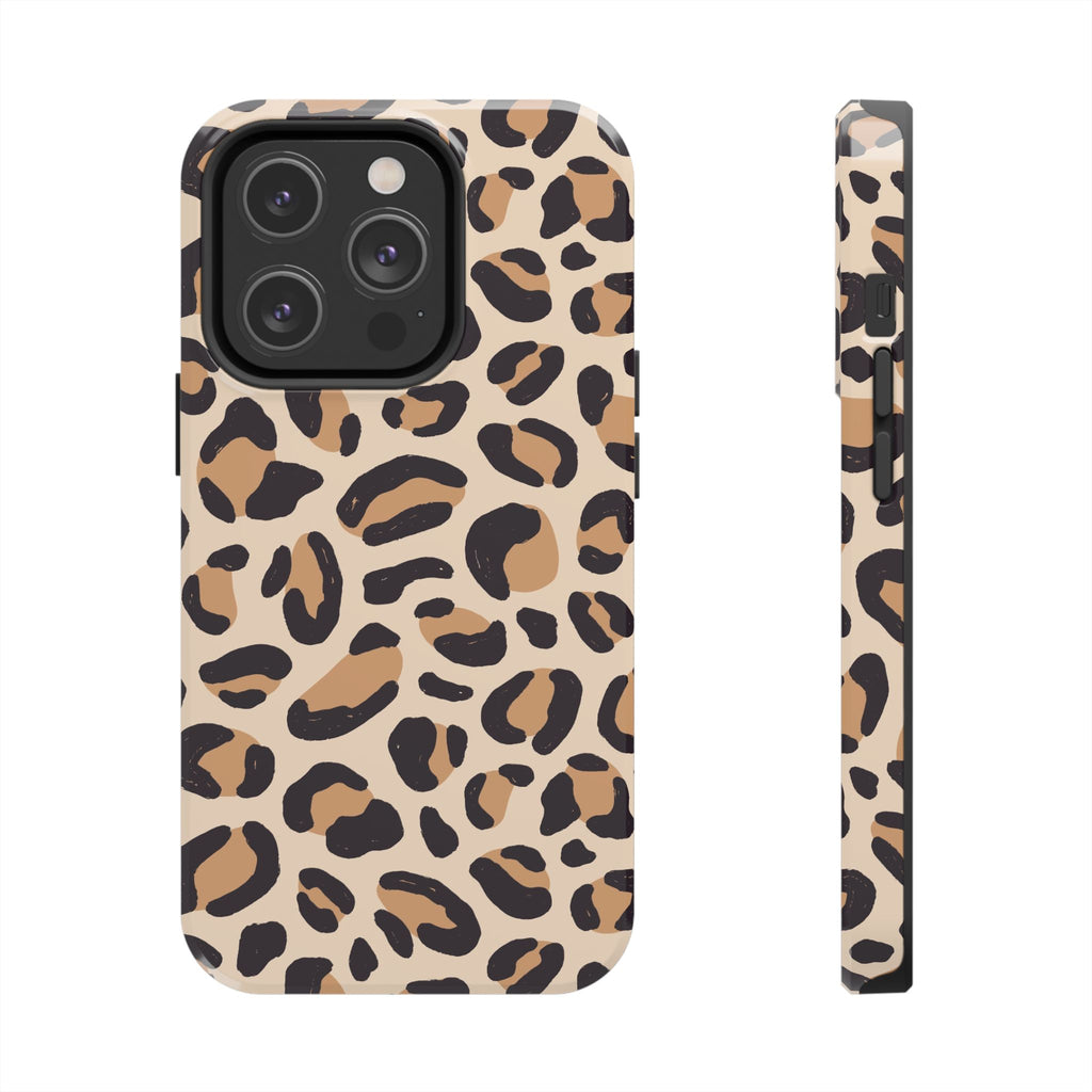 Leopard Print Tough Phone Case — Durable Slim Protective iPhone Cover