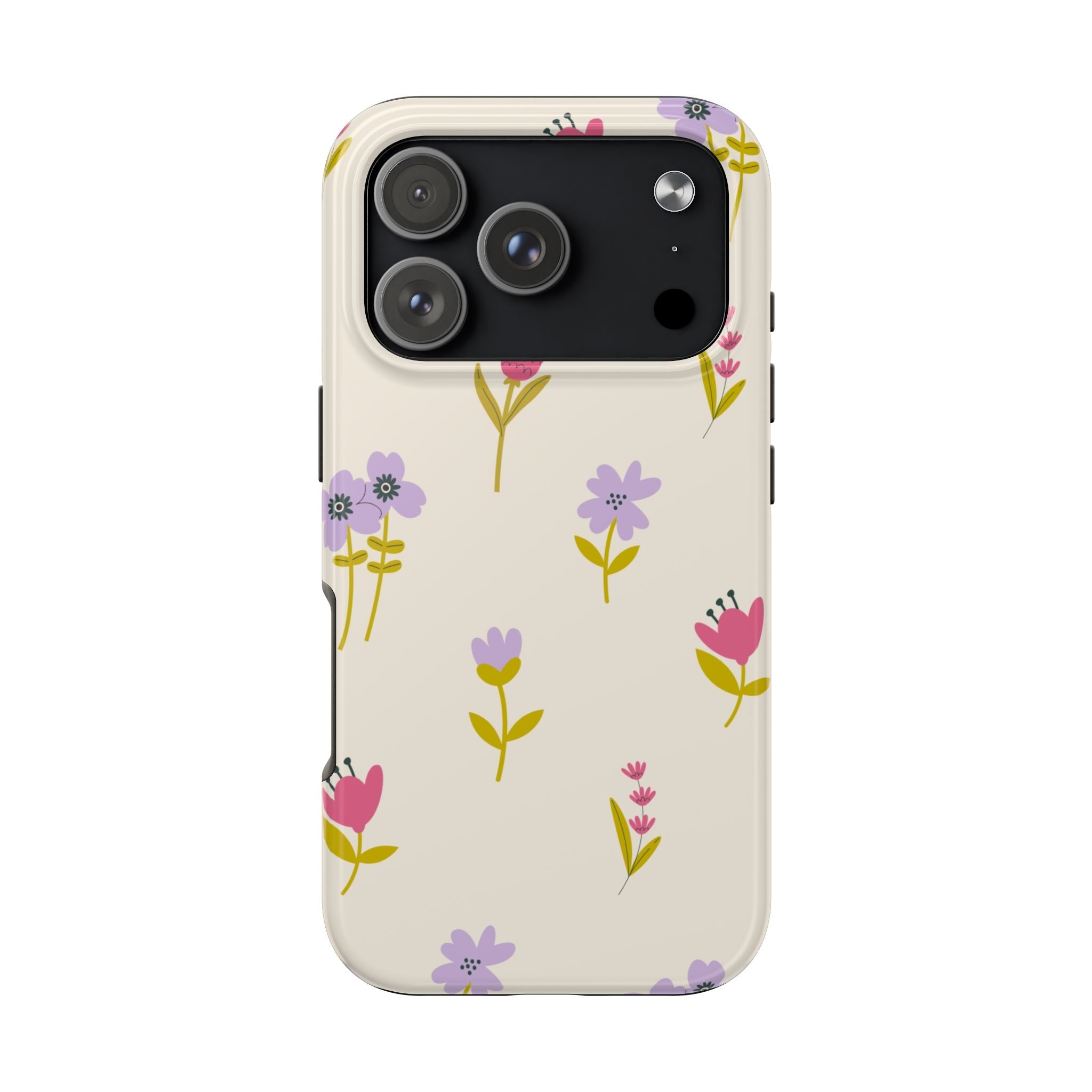 Floral Ditsy Tough Phone Case — Pastel Wildflower Protective Cover