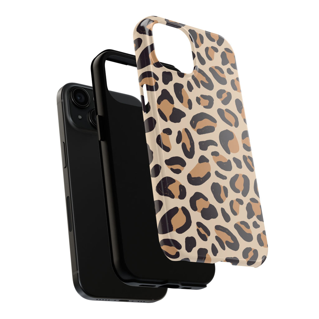 Leopard Print Tough Phone Case — Durable Slim Protective iPhone Cover